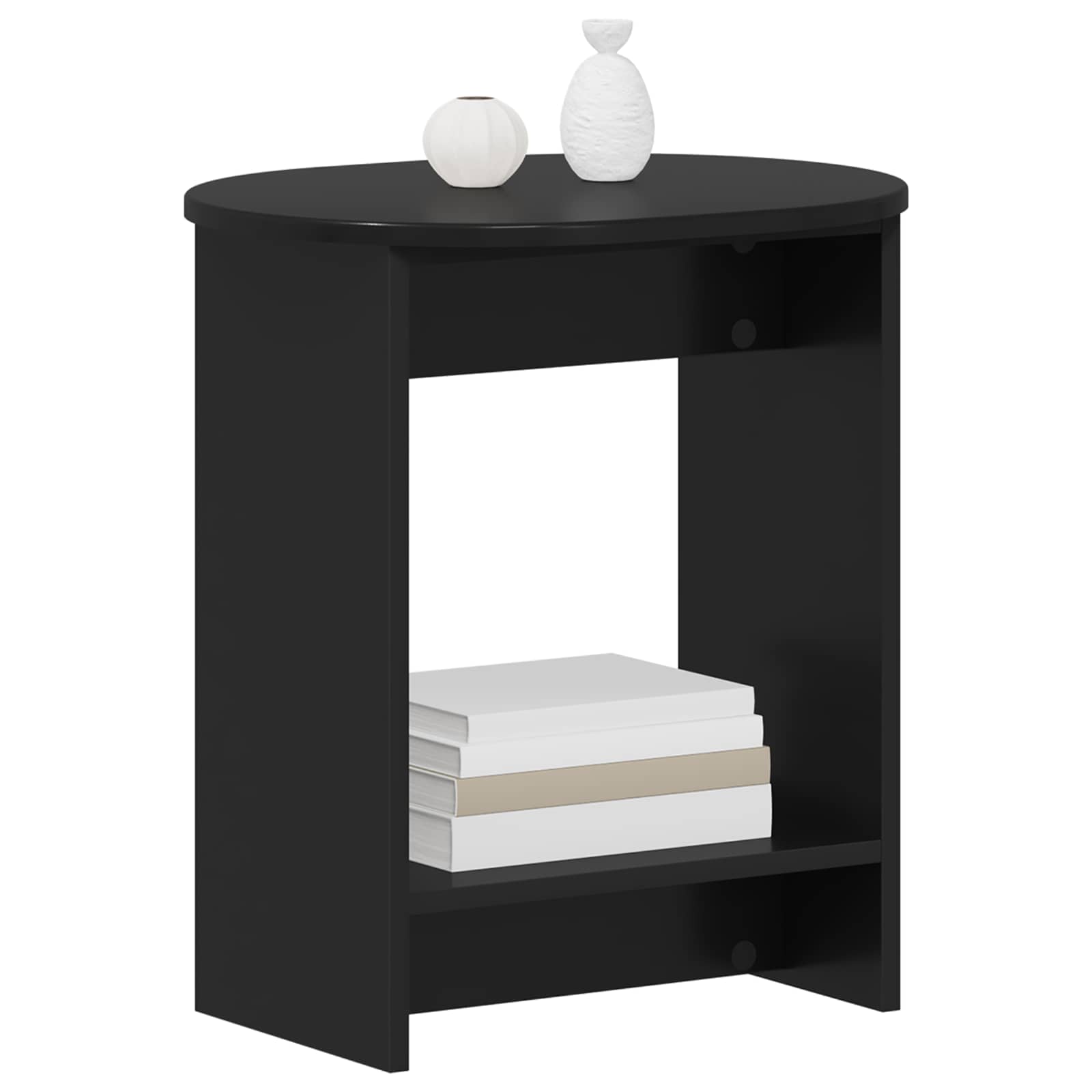 Šoninis stalas Juoda 50 x 39,5 x 55 cm Apdirbta mediena
