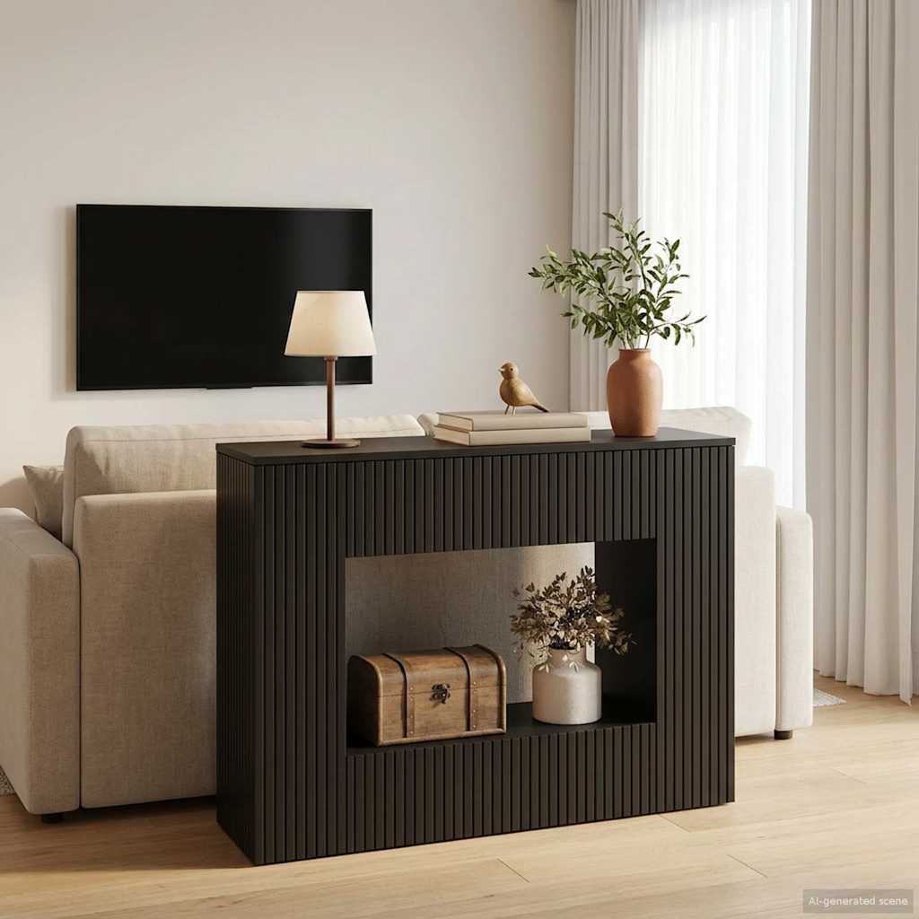 Konsoles galds Melns 101 x 29 x 74 cm Inženierijas koksne