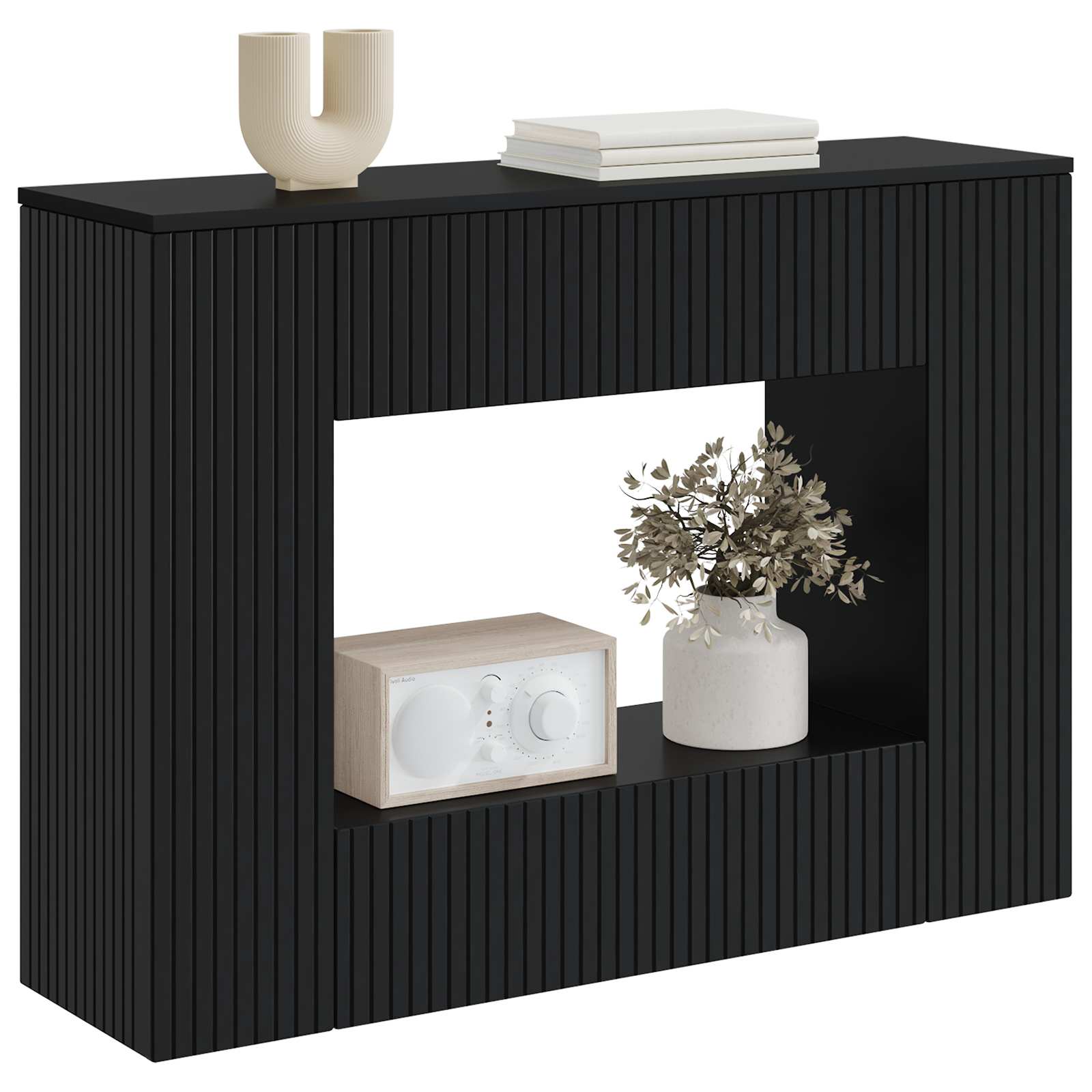 Konsoles galds Melns 101 x 29 x 74 cm Inženierijas koksne