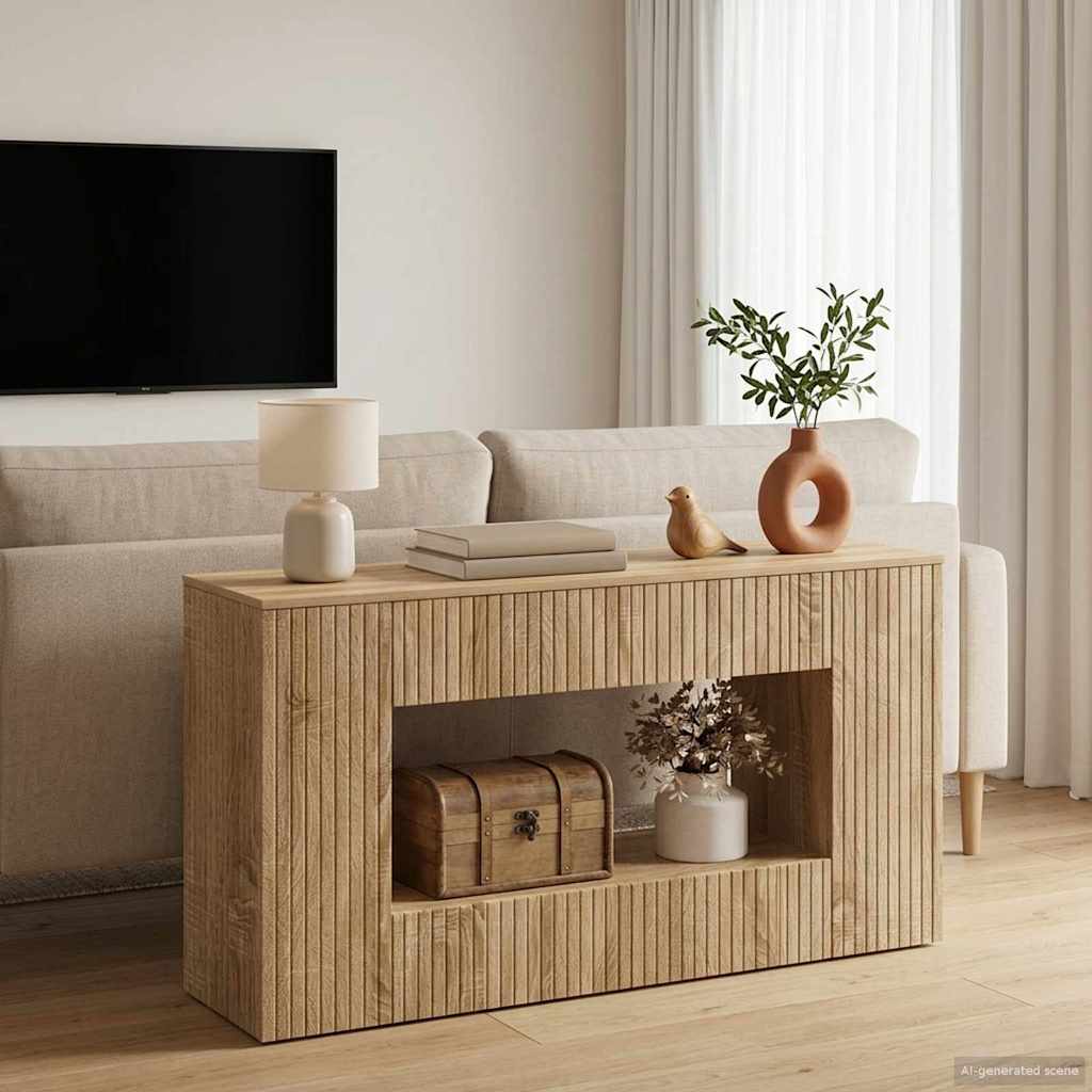 Konsoles galds Svītrains sonomas ozols 101 x 29 x 74 cm