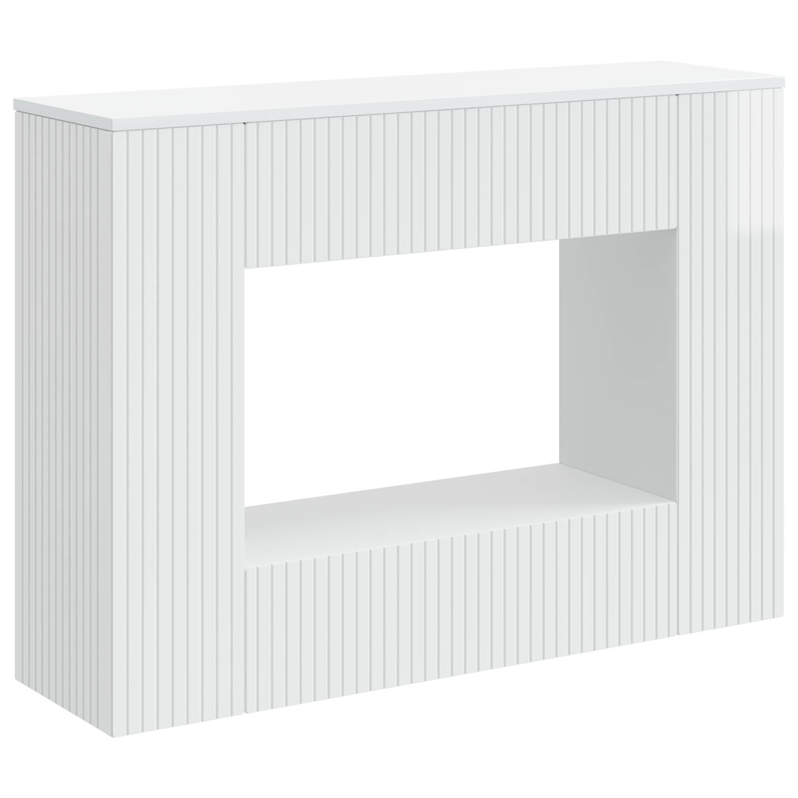 Konsolinis stalas Aukšto Blizgesio Baltas 101 x 29 x 74 cm