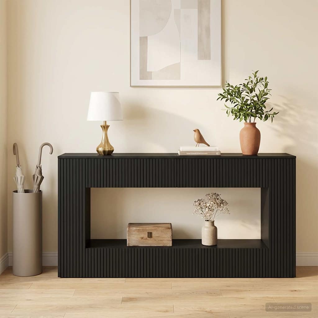 Konsolinis stalas Juodas 155 x 29 x 74 cm Dirbtinė mediena