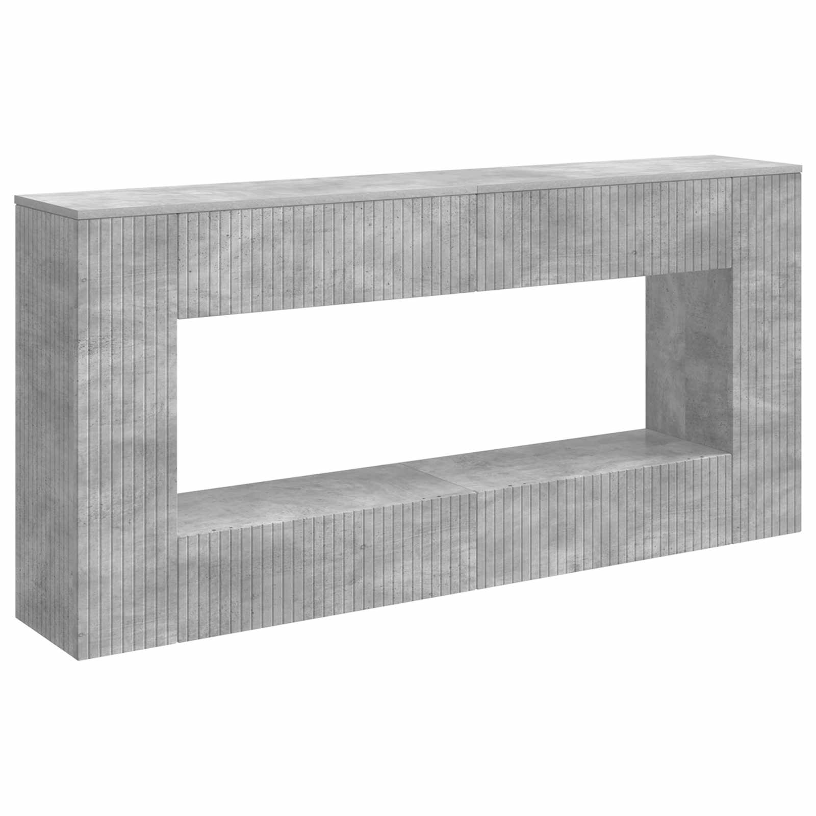 Konsoles galds Svītrains Betona pelēks 155 x 29 x 74 cm