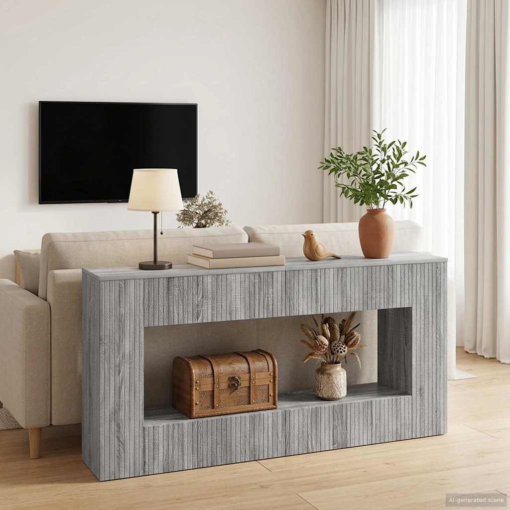 Konsoles galds Svītrains Pelēks Sonoma 155 x 29 x 74 cm