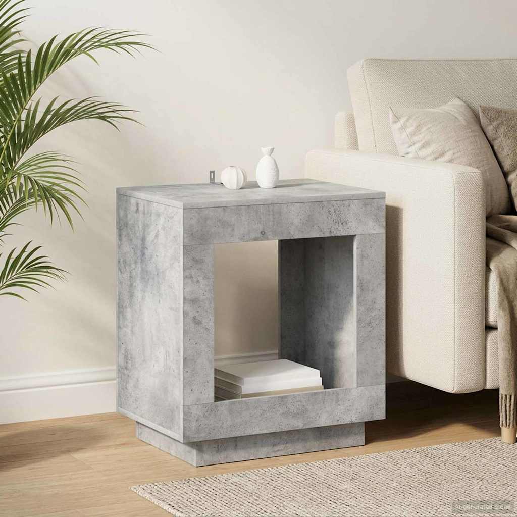 Sānu galdiņš Betonpelēks 60 x 40 x 65 cm Inženierijas koks