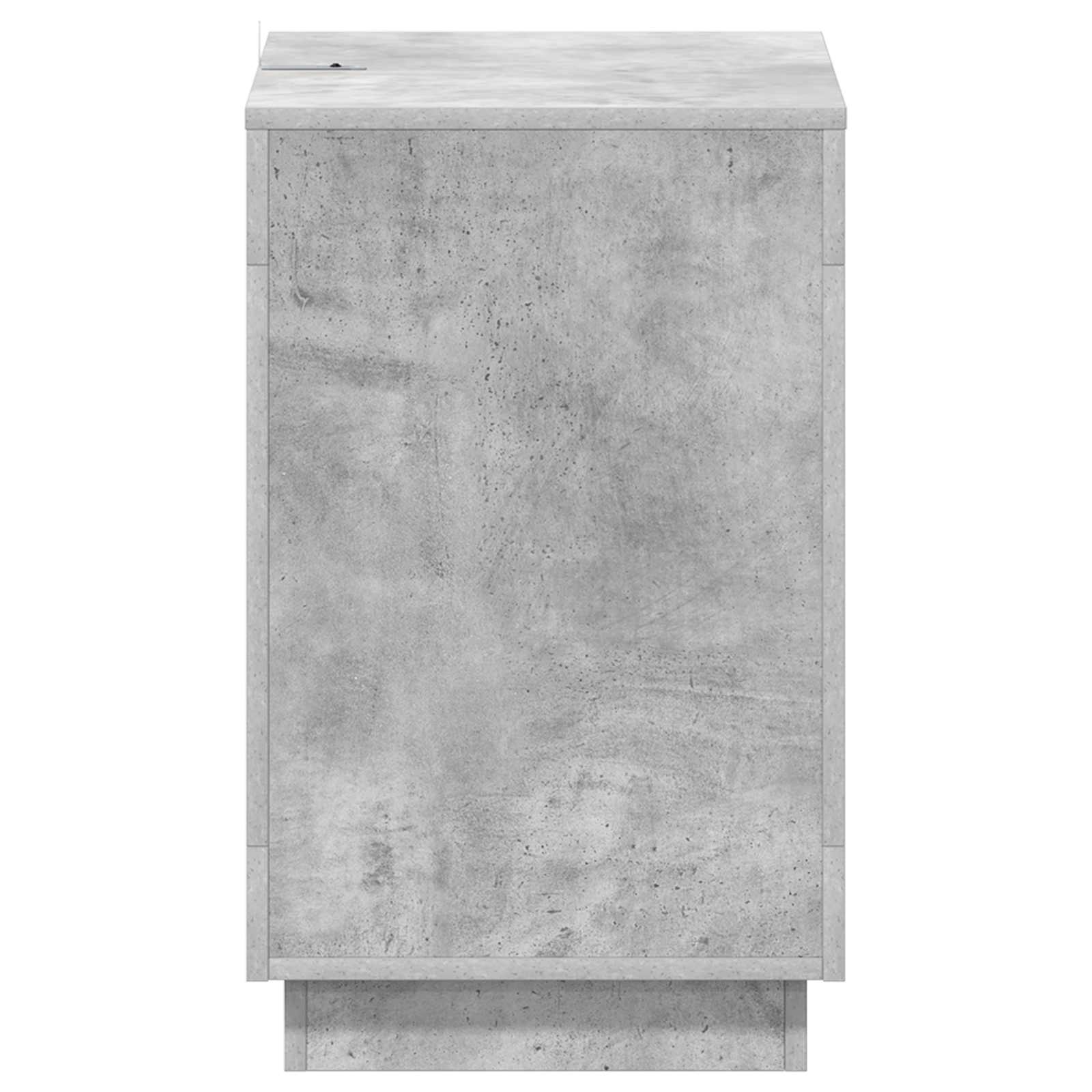 Sānu galdiņš Betonpelēks 60 x 40 x 65 cm Inženierijas koks