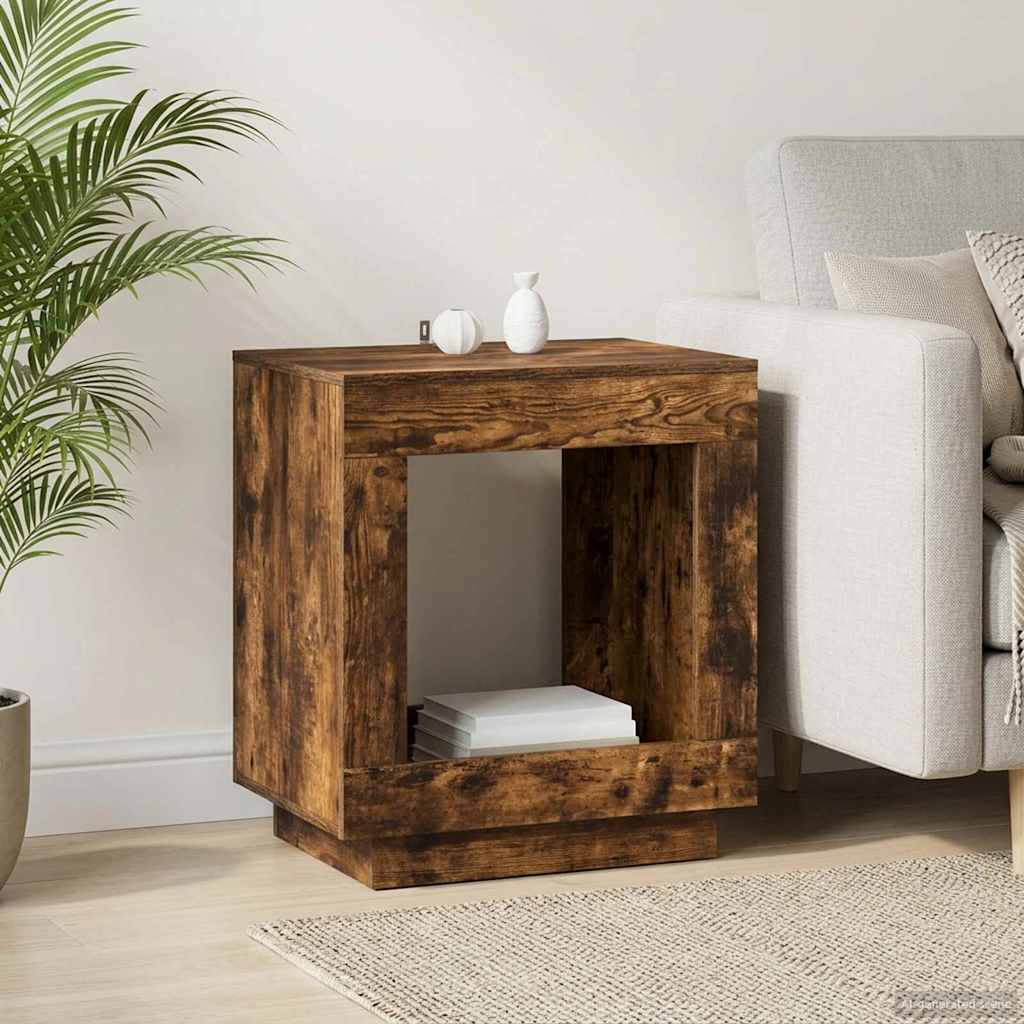 Šoninis stalas Dūminio ąžuolo 60 x 40 x 65 cm Apdirbta mediena