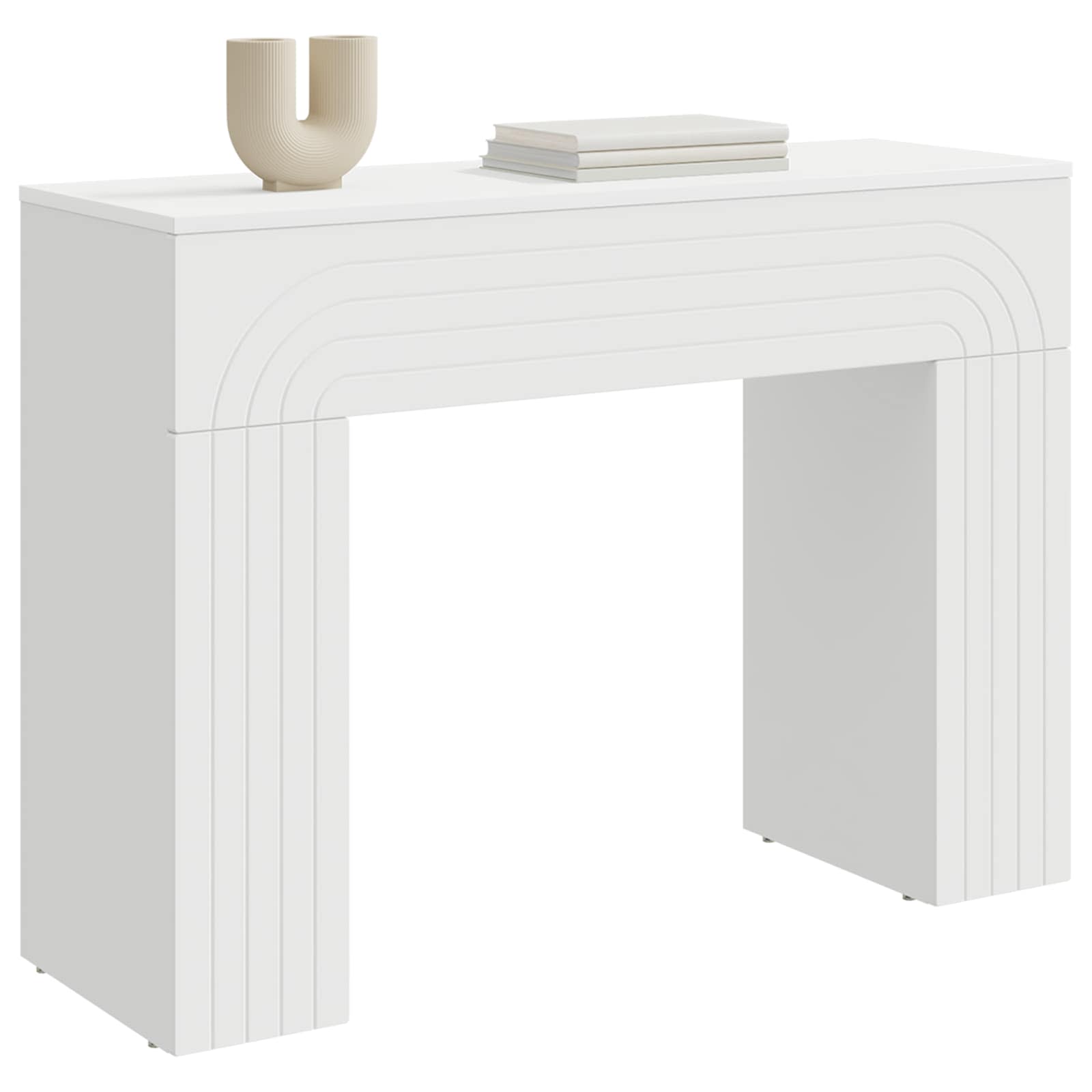 Kavos staliukas Balta 102 x 35 x 75 cm Apdirbta mediena
