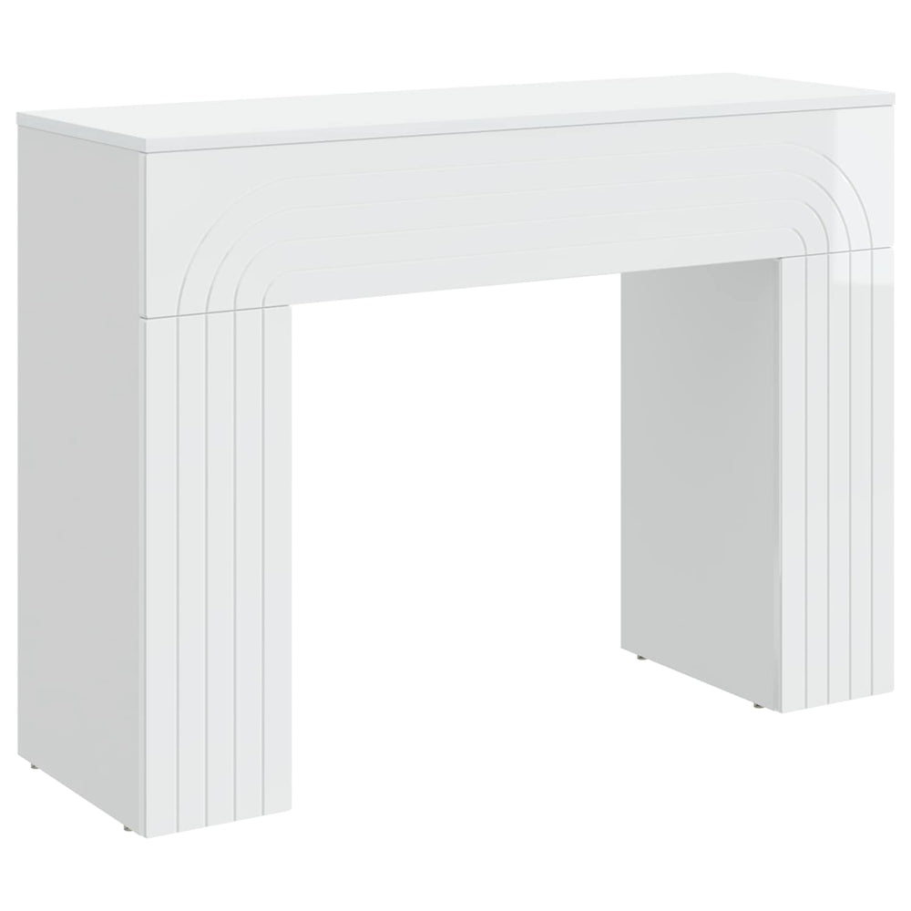 Kavos staliukas Itin blizgi balta 102 x 35 x 75 cm