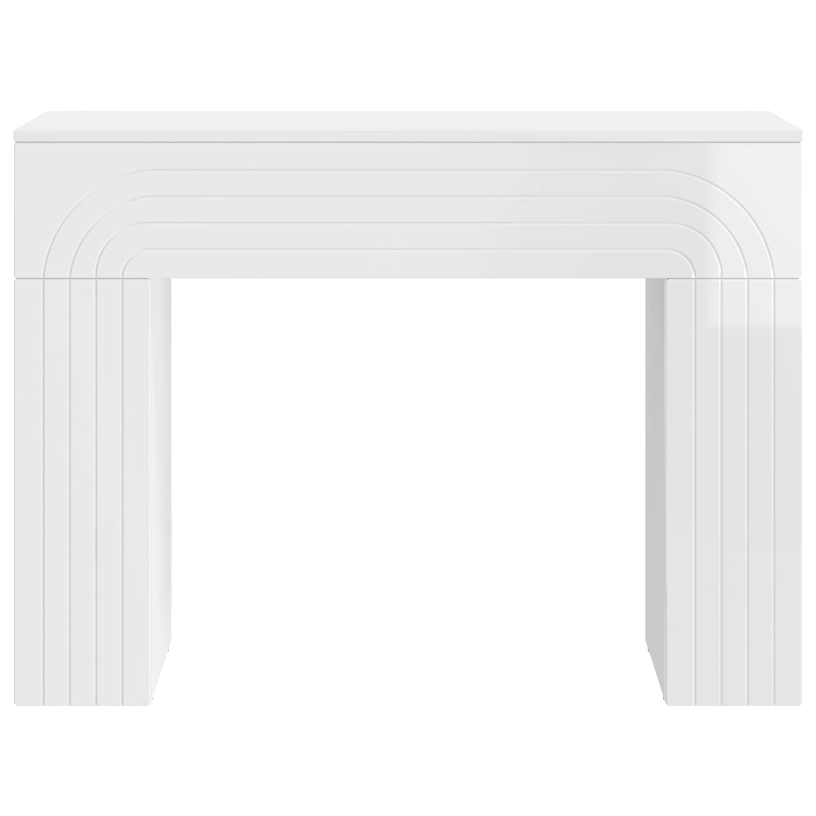 Kavos staliukas Itin blizgi balta 102 x 35 x 75 cm