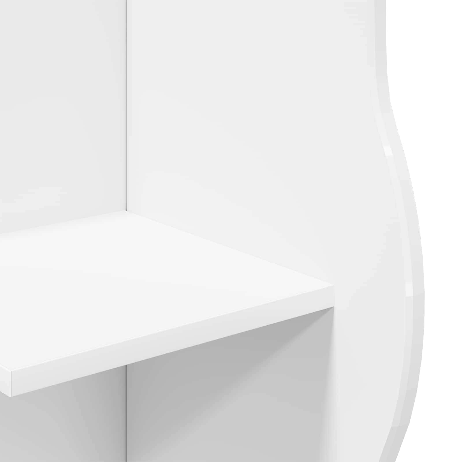 Stūra plaukts Balts 34 x 33 x 102 cm Apstrādāta koksne