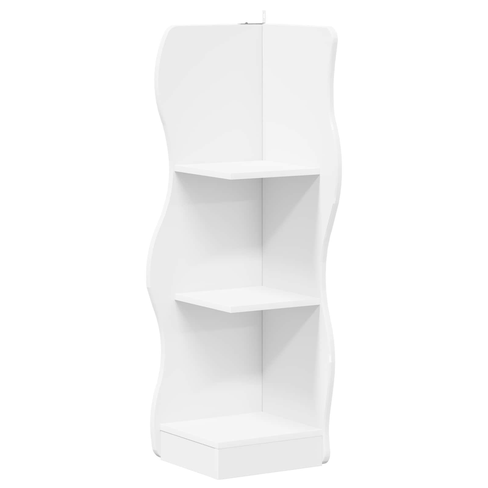 Stūra plaukts Balts 34 x 33 x 102 cm Apstrādāta koksne