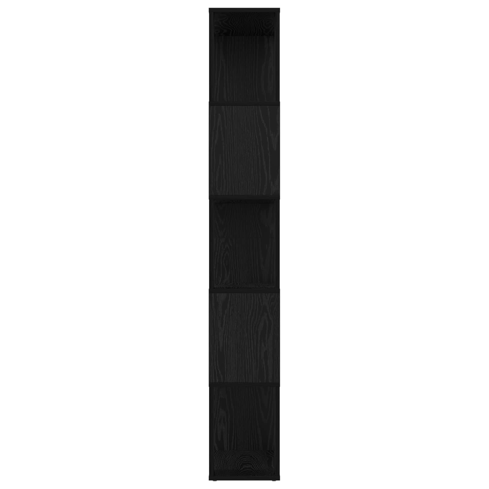 Grāmatu plaukts Melns ozols 80 x 24 x 159 cm Inženierijas koksne