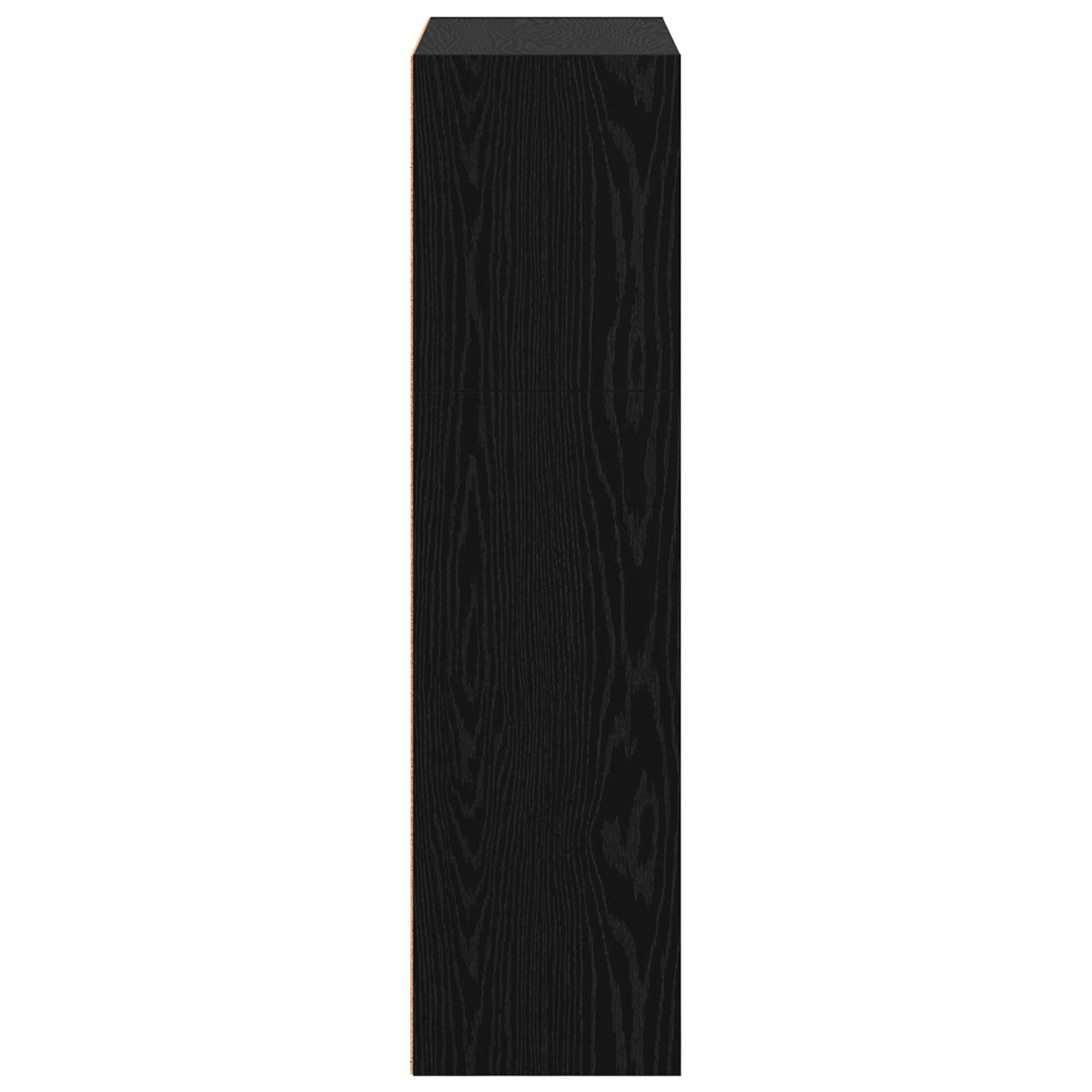 Bookcase Black Oak 60 x 30 x 76.5 cm Engineered Wood