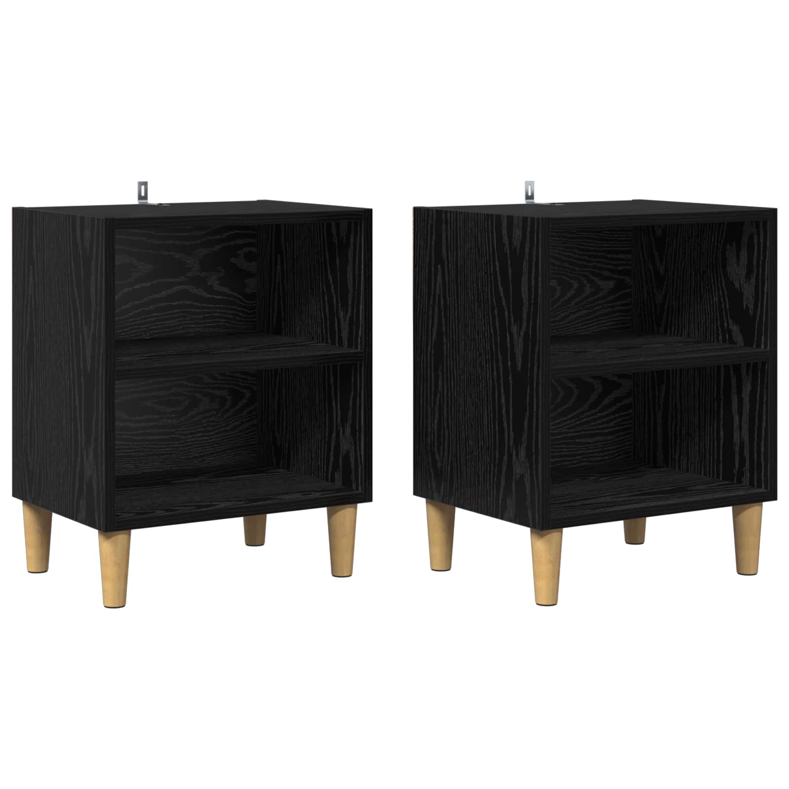 Bedside cabinet 2 pcs Black oak 40 x 30 x 50 cm