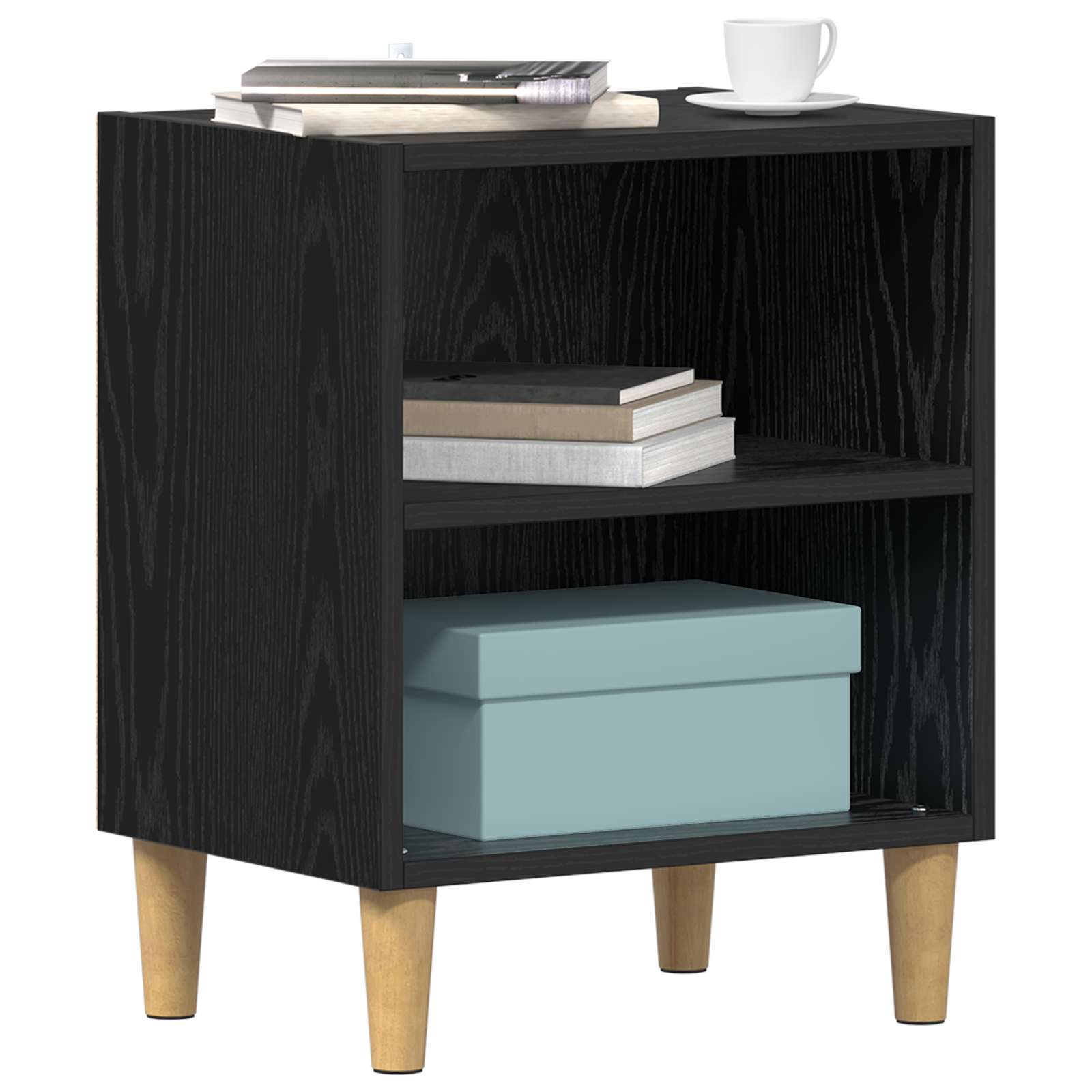 Bedside cabinet 2 pcs Black oak 40 x 30 x 50 cm