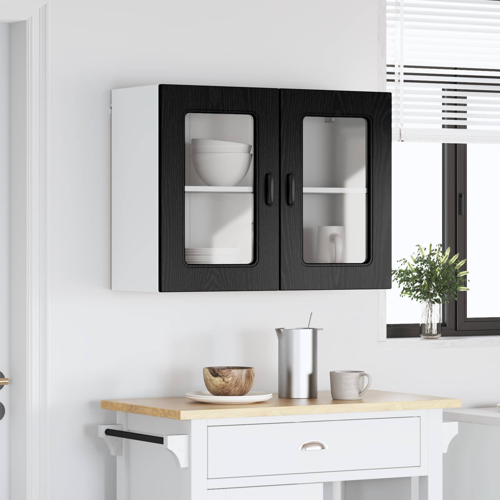 Virtuvės spintelė Kalmar Juodas ąžuolas 80 x 31 x 60 cm