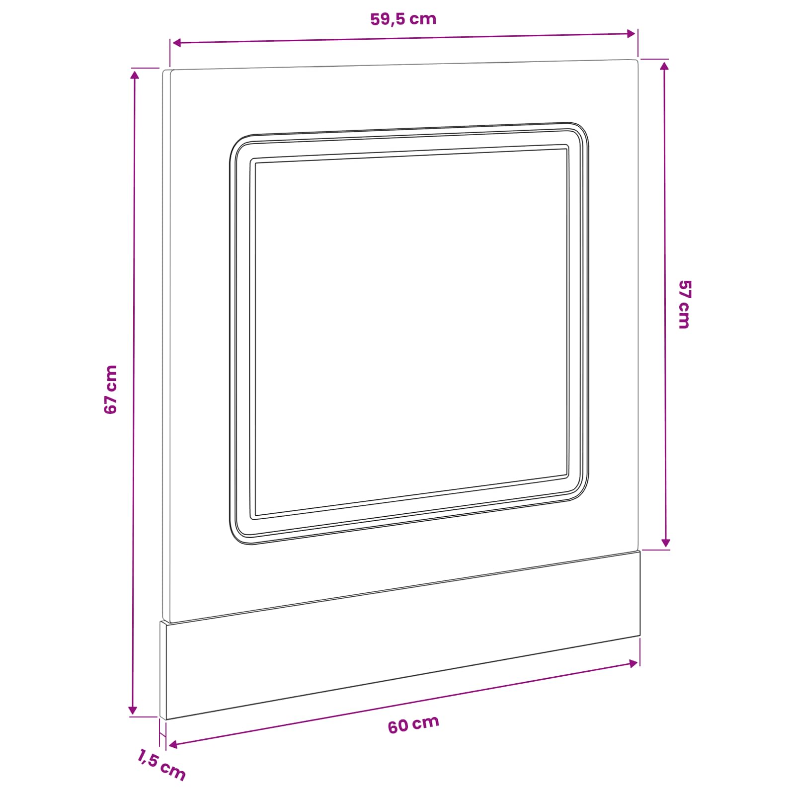 Virtuves skapis Kalmar Melns ozols 60 x 1,5 x 67 cm