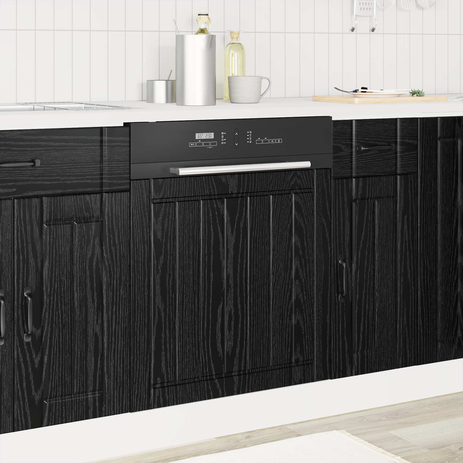 Kitchen cabinet Black oak 60 x 1.5 x 67 cm