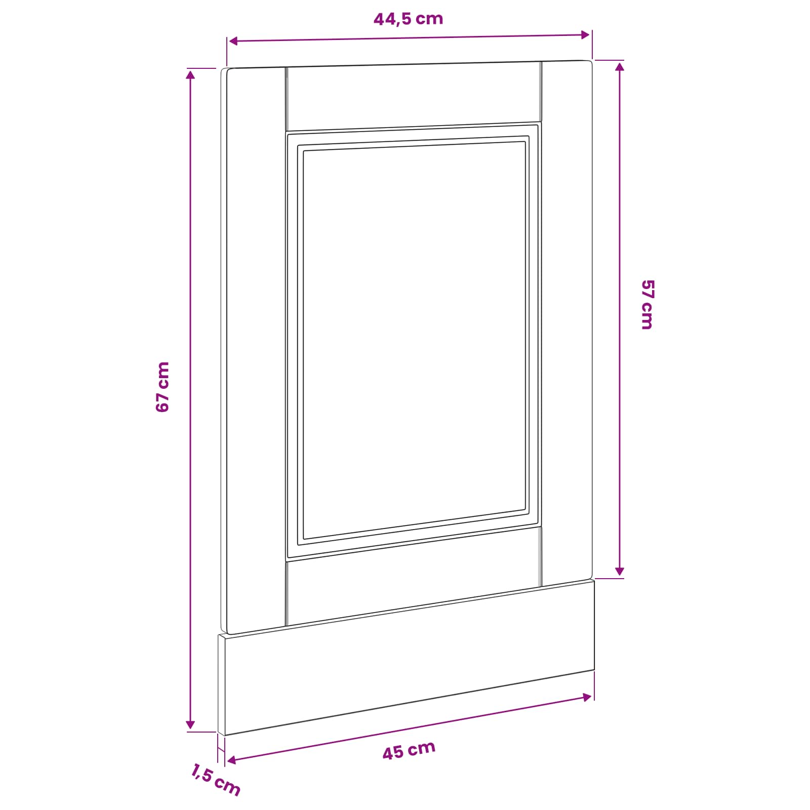 Virtuves skapis Melns ozols 45 x 1,5 x 67 cm