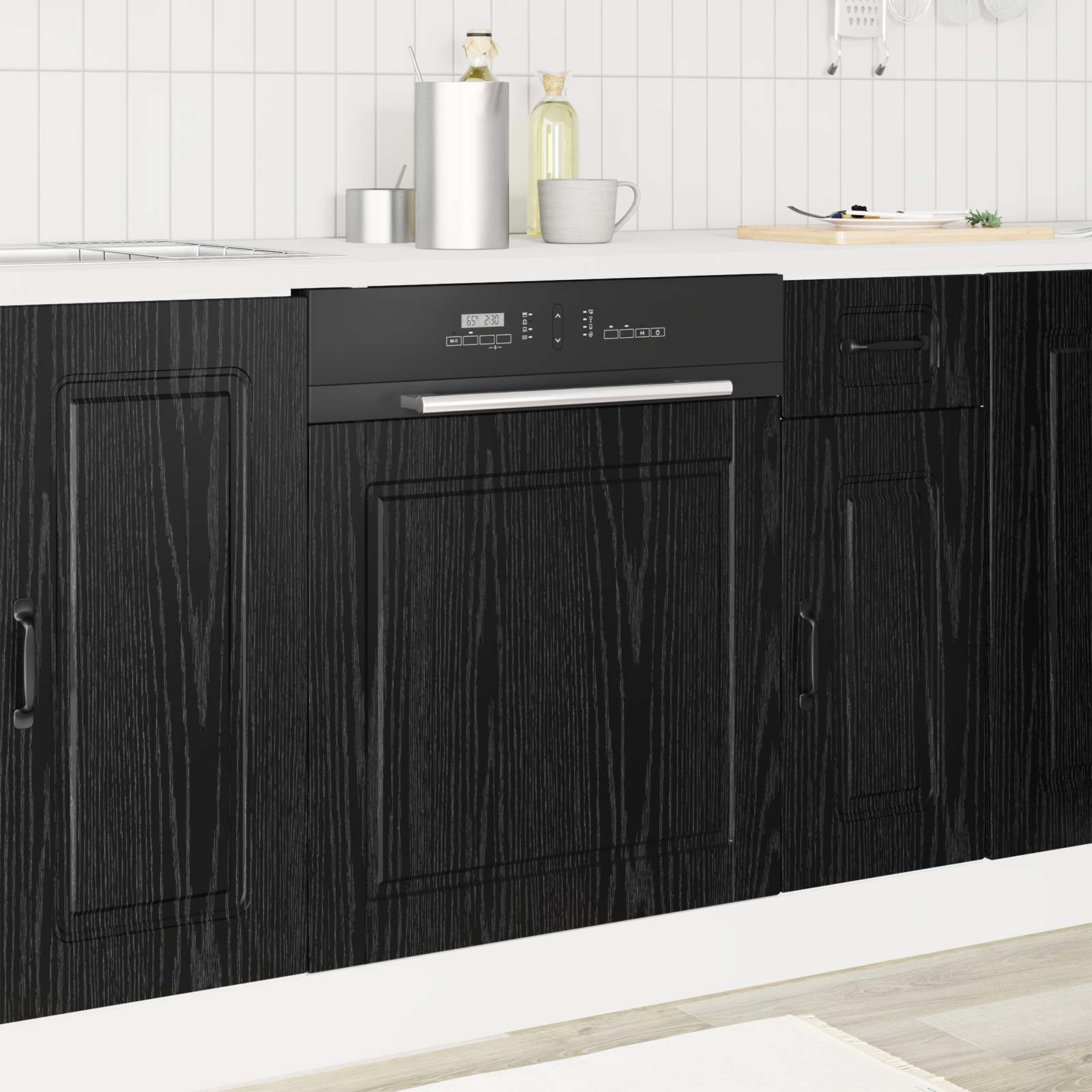 Kitchen cabinet Black oak 60 x 1.5 x 67 cm