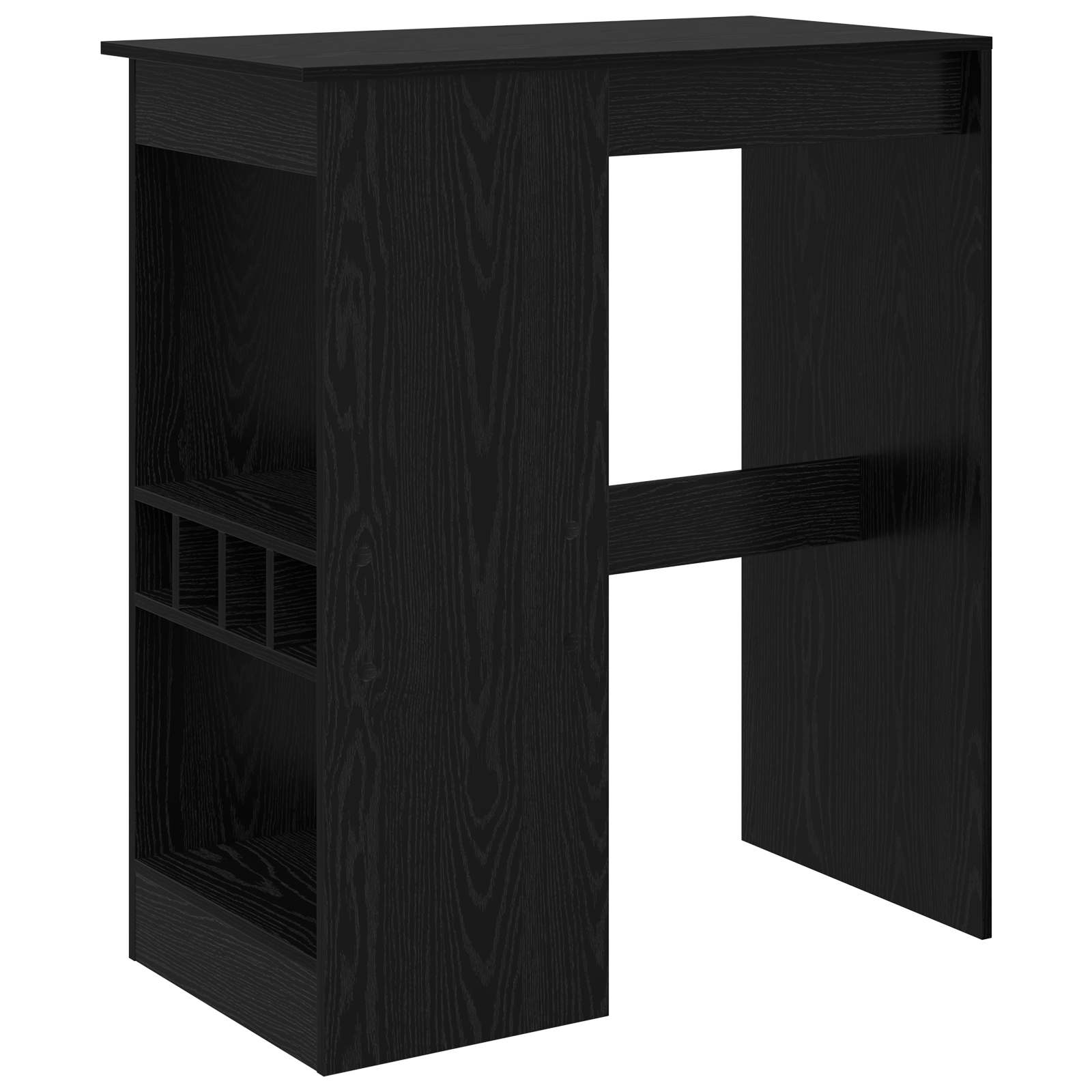 Bar Table with Shelf Black Oak 90 x 47.5 x 103.5 cm