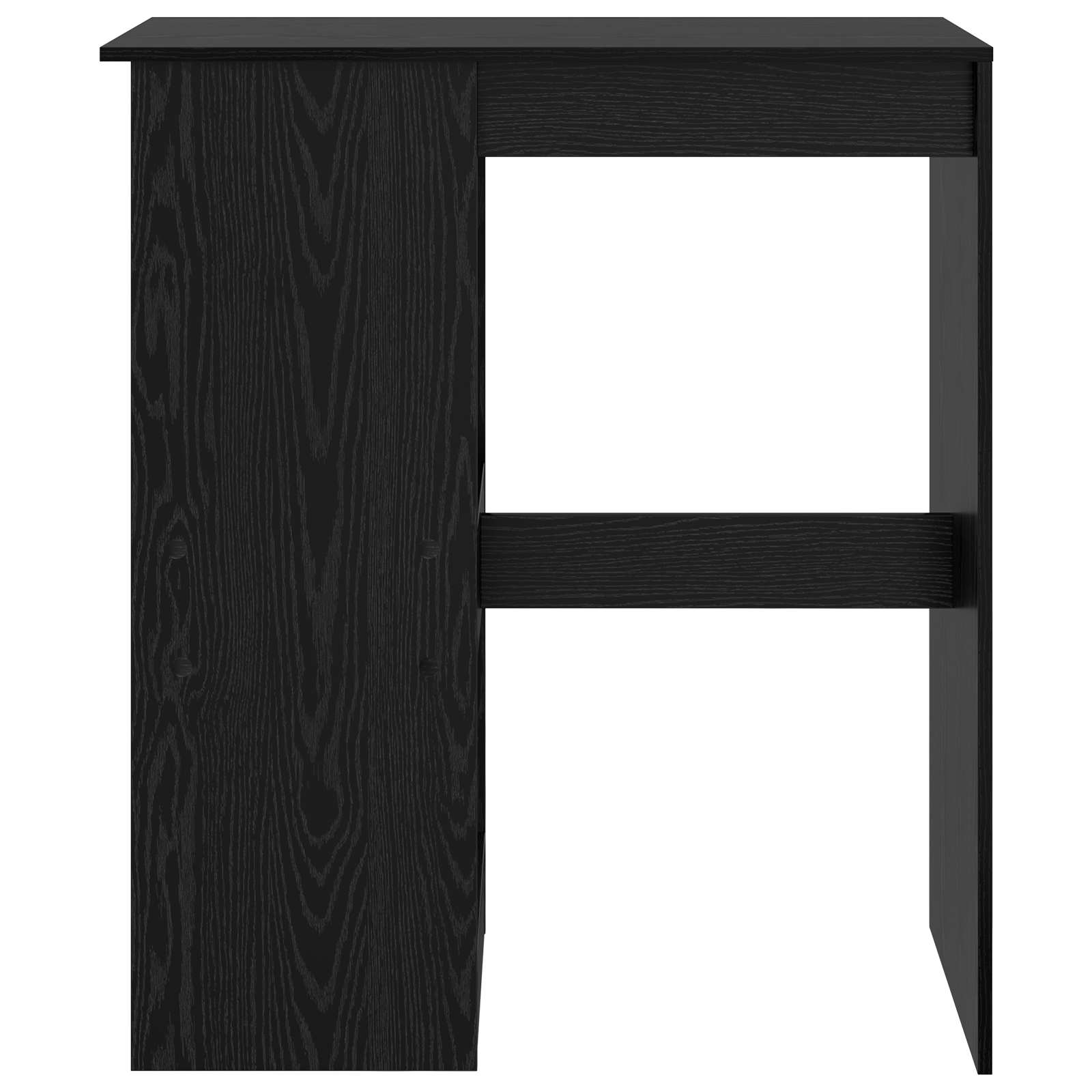 Bar Table with Shelf Black Oak 90 x 47.5 x 103.5 cm