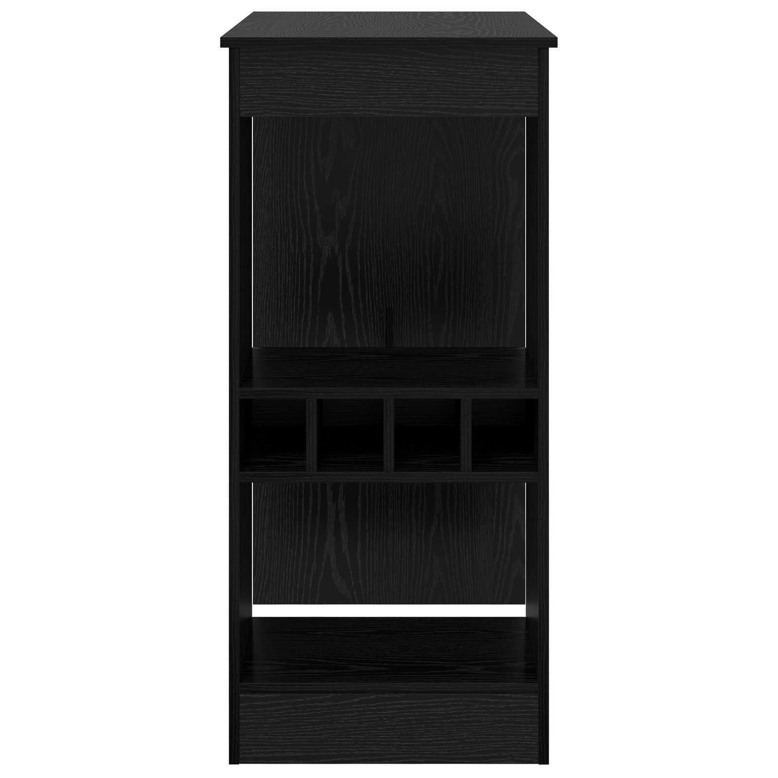 Bar Table with Shelf Black Oak 90 x 47.5 x 103.5 cm