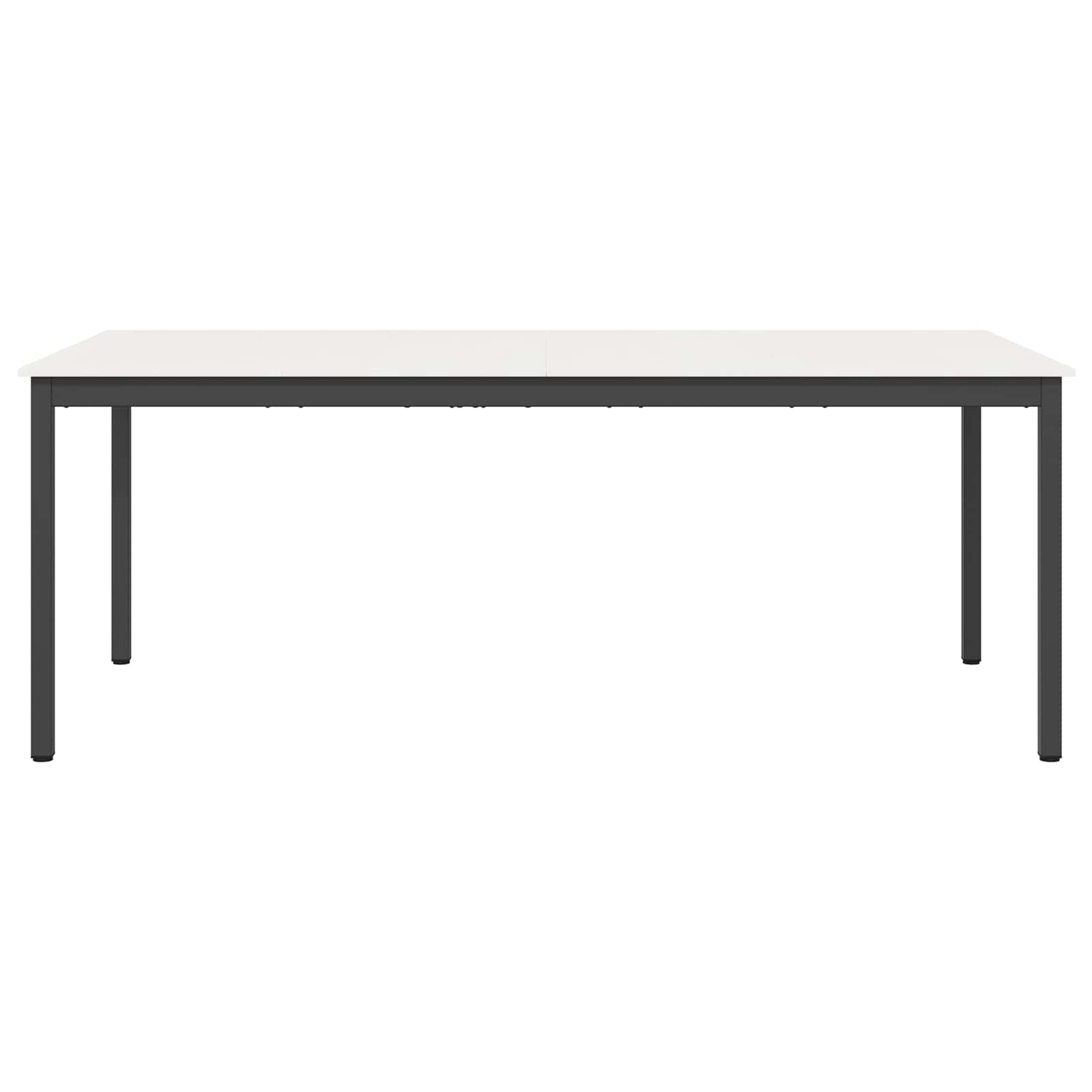 Valgomojo stalas Balta 200 x 100 x 75 cm Kietos pušies mediena