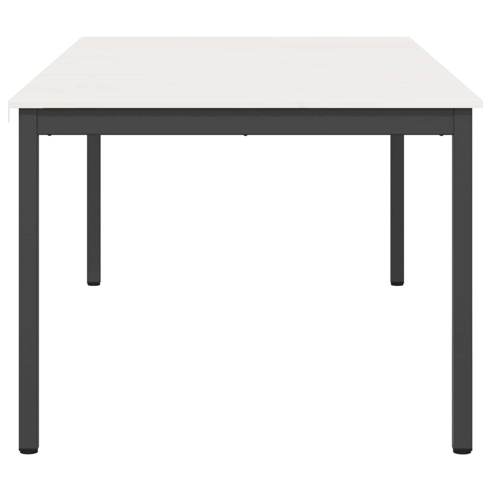 Valgomojo stalas Balta 200 x 100 x 75 cm Kietos pušies mediena