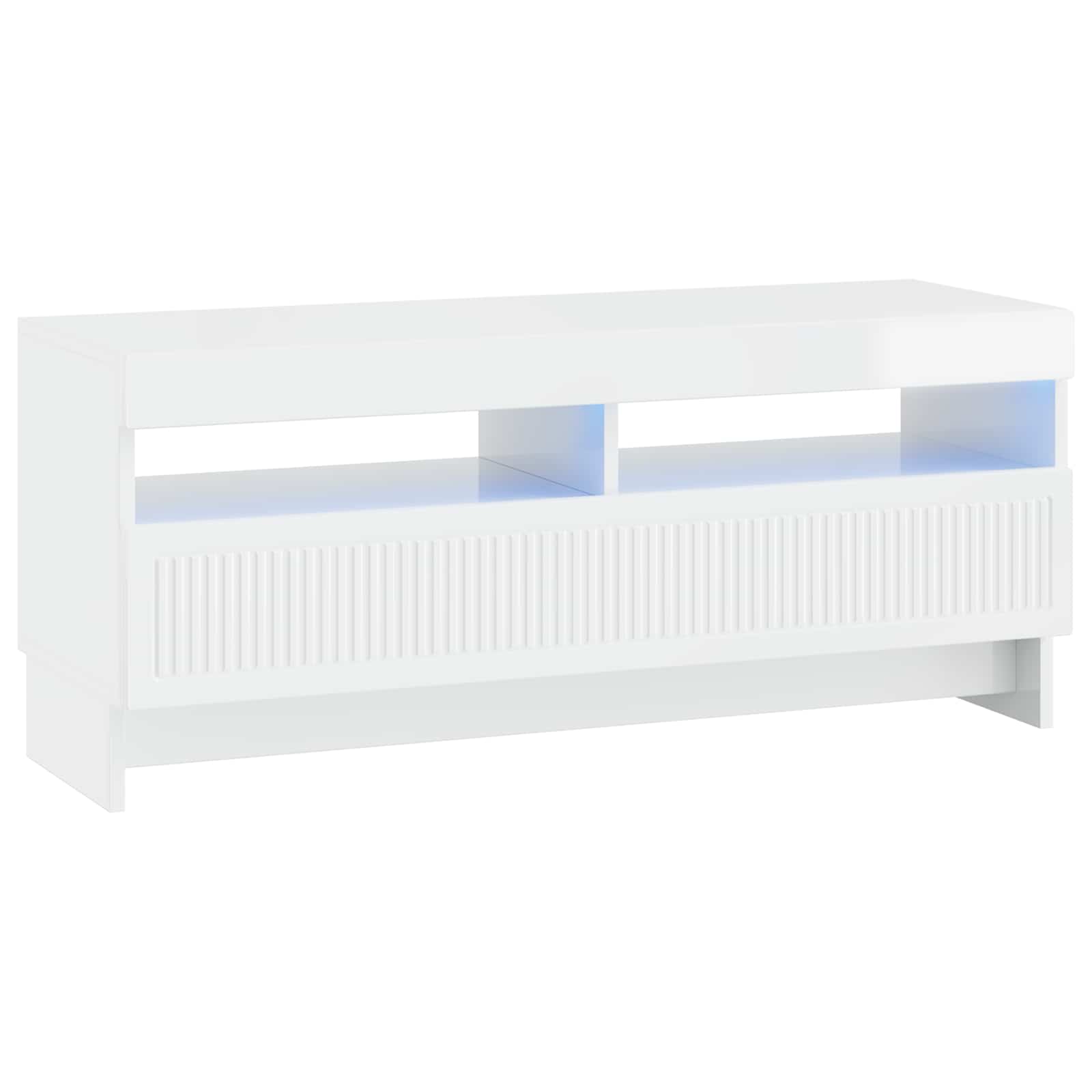 5 dalių LED televizoriaus stovas Itin blizgi balta