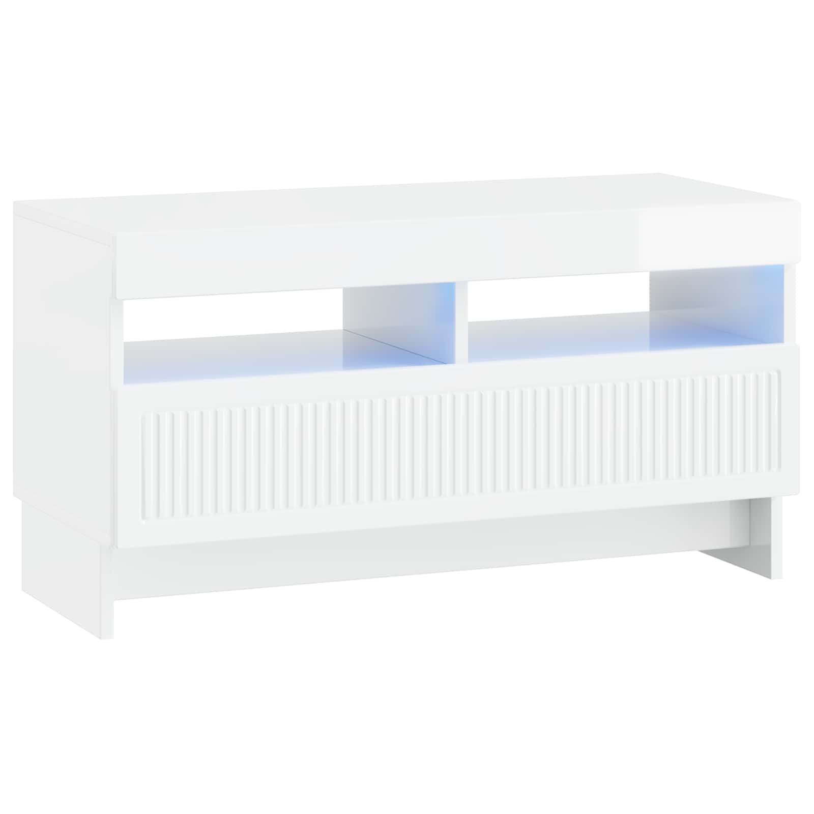 5 dalių LED televizoriaus stovas Itin blizgi balta