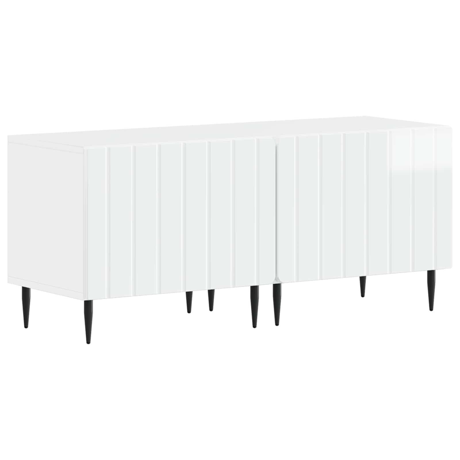 5 dalių LED televizoriaus stovas Itin blizgi balta