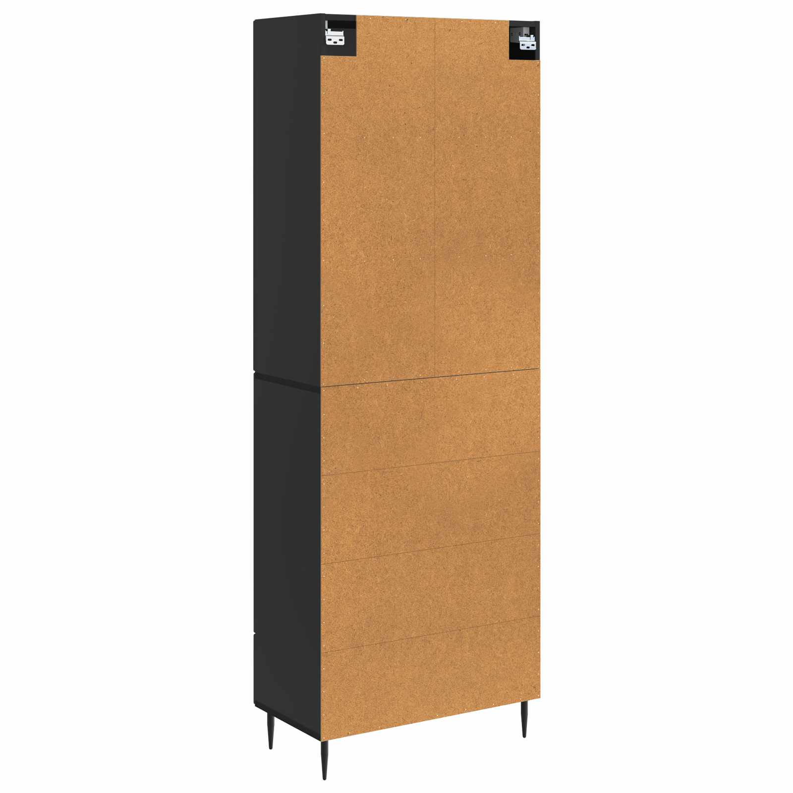Spintelė 2 pcs Juoda 66 x 34,5 x 90 cm Apdirbta mediena