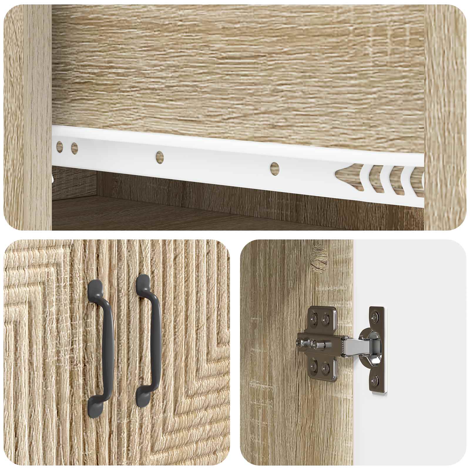 Spintelė 2 pcs Sonoma ąžuolas 66 x 34,5 x 90 cm
