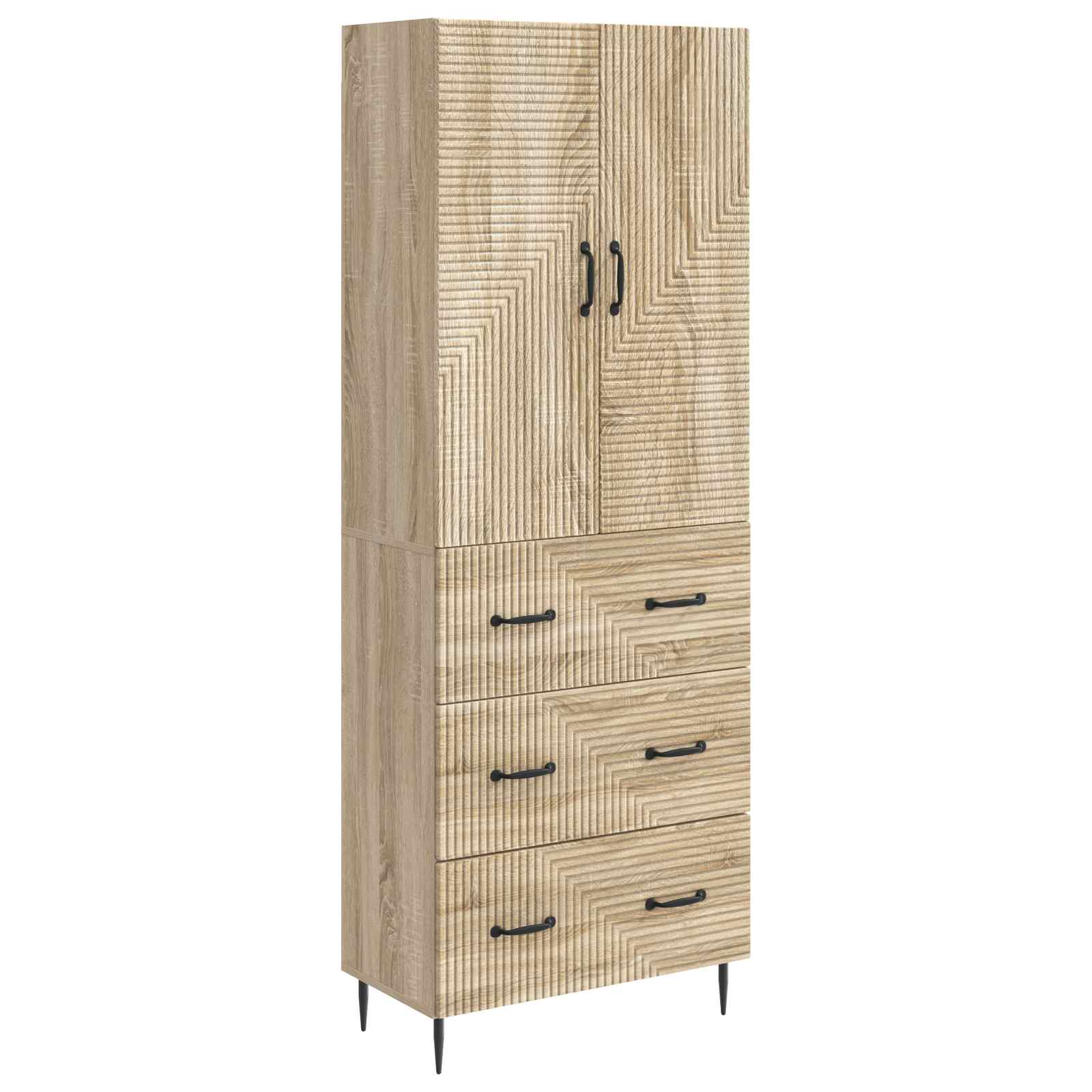 Spintelė 2 pcs Sonoma ąžuolas 66 x 34,5 x 90 cm
