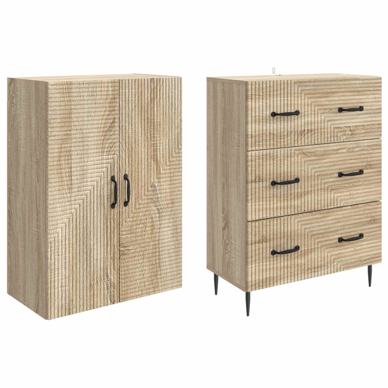 Spintelė 2 pcs Sonoma ąžuolas 66 x 34,5 x 90 cm