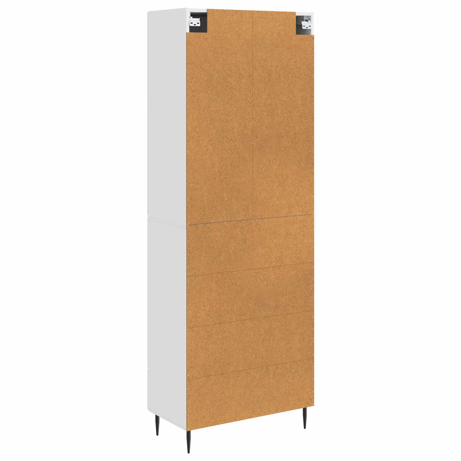 Spintelė 2 pcs Itin blizgi balta 66 x 34,5 x 90 cm