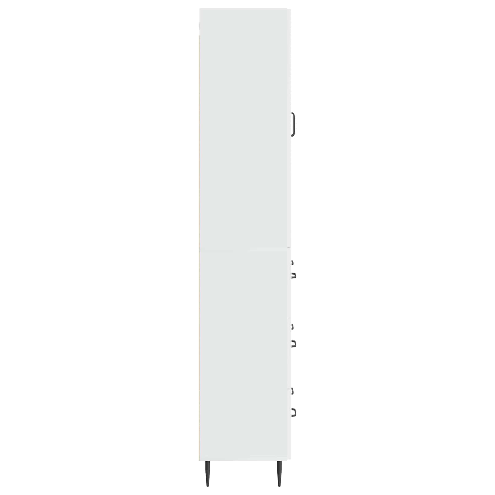 Spintelė 2 pcs Itin blizgi balta 66 x 34,5 x 90 cm