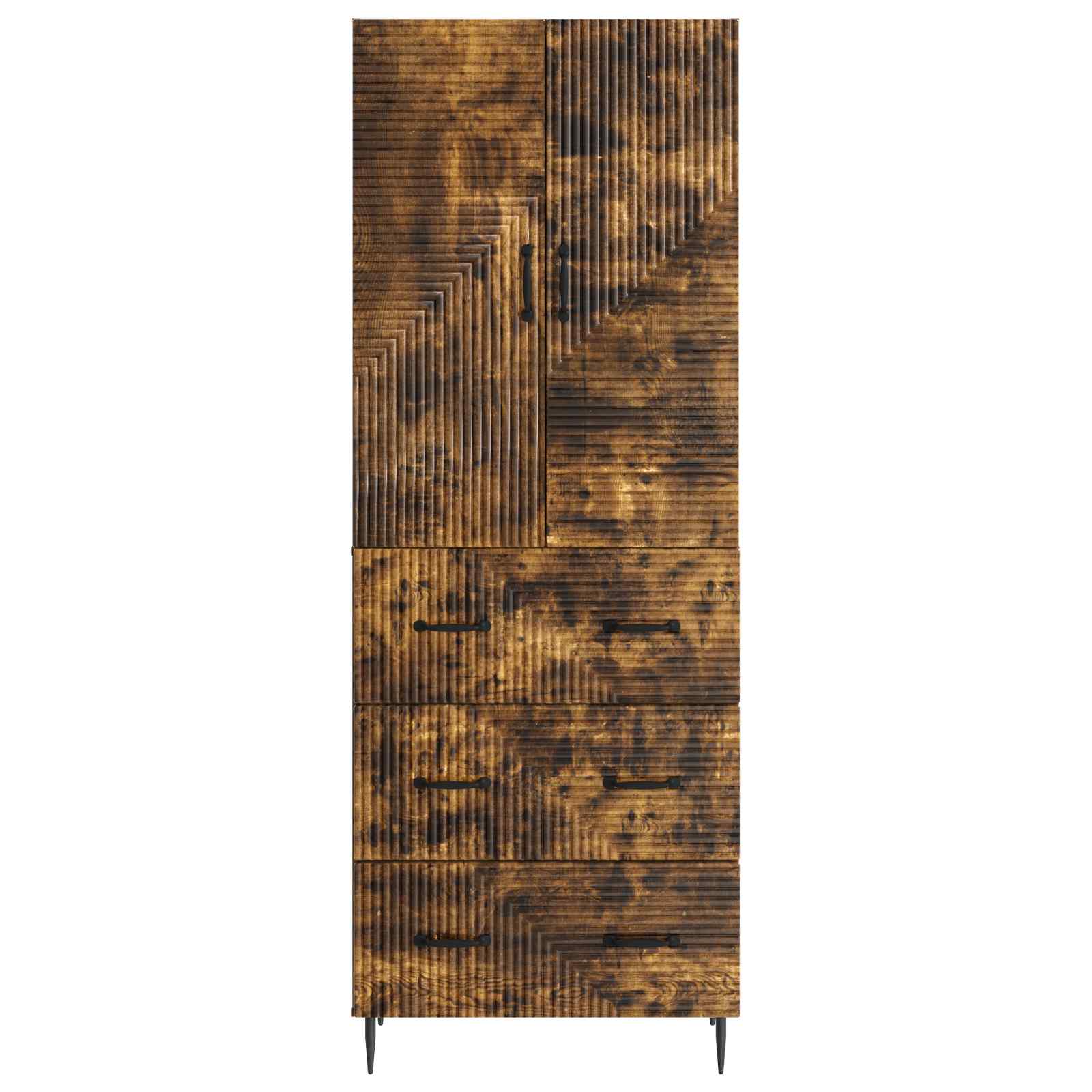 Spintelė 2 pcs Dūminio ąžuolo 66 x 34,5 x 90 cm