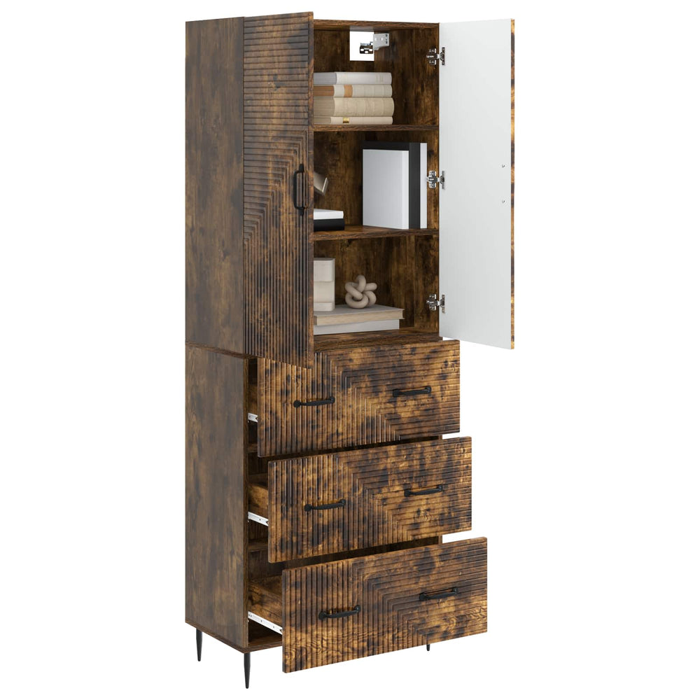 Spintelė 2 pcs Dūminio ąžuolo 66 x 34,5 x 90 cm