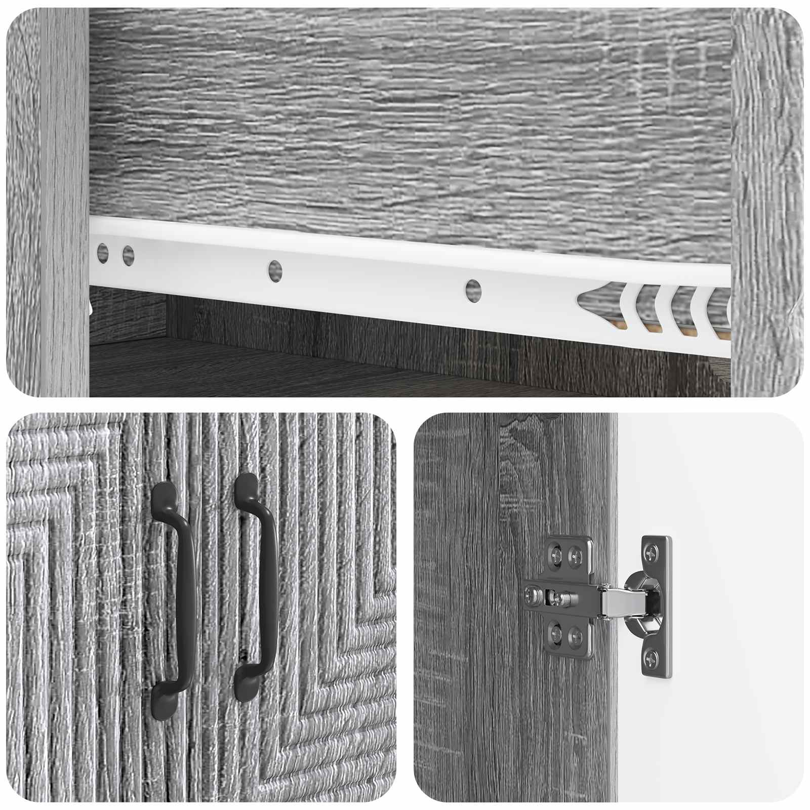 Spintelė 2 pcs Pilka Sonoma 66 x 34,5 x 90 cm Apdirbta mediena