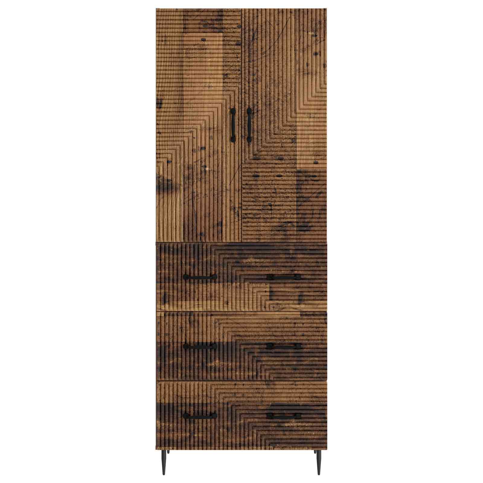 Spintelė 2 pcs Sendintos medienos 66 x 34,5 x 90 cm
