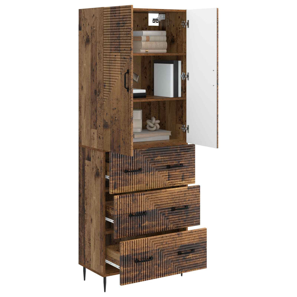 Spintelė 2 pcs Sendintos medienos 66 x 34,5 x 90 cm