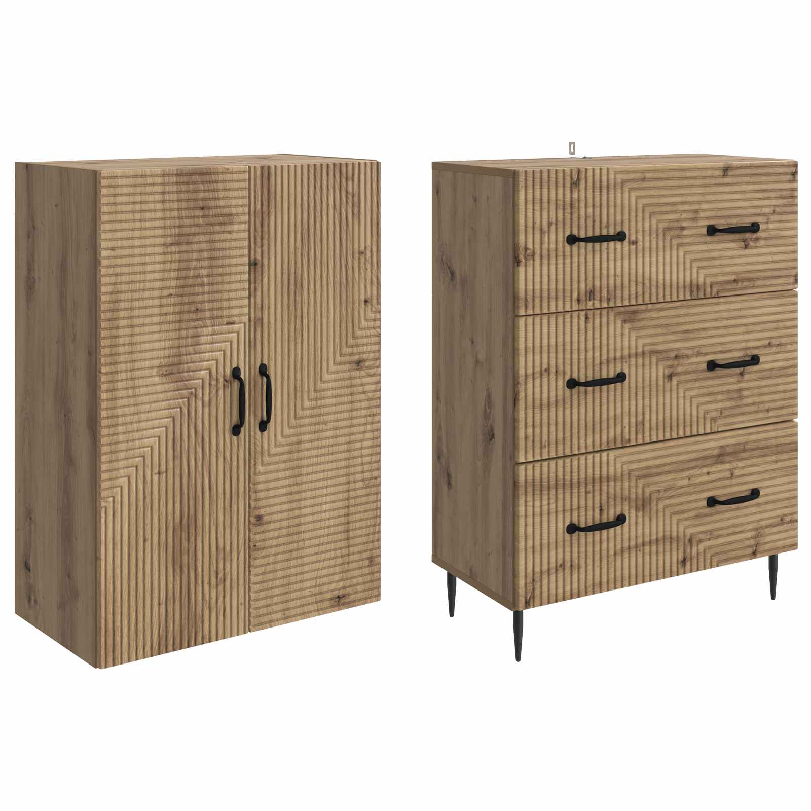 Spintelė 2 pcs Artisano ąžuolo 66 x 34,5 x 90 cm