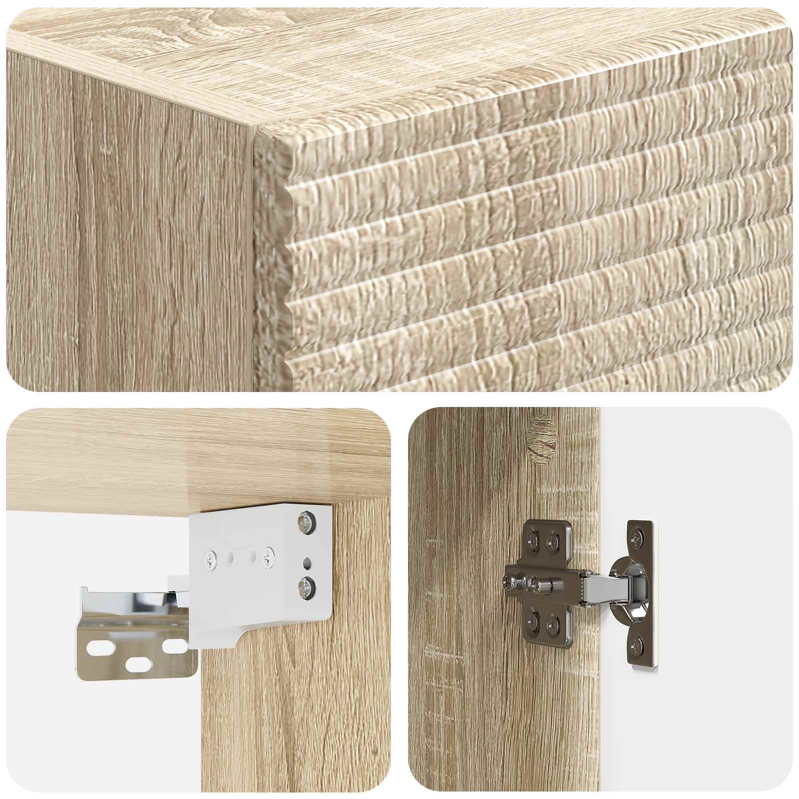 Spintelė 2 pcs Sonoma ąžuolas 33 x 34,5 x 90 cm