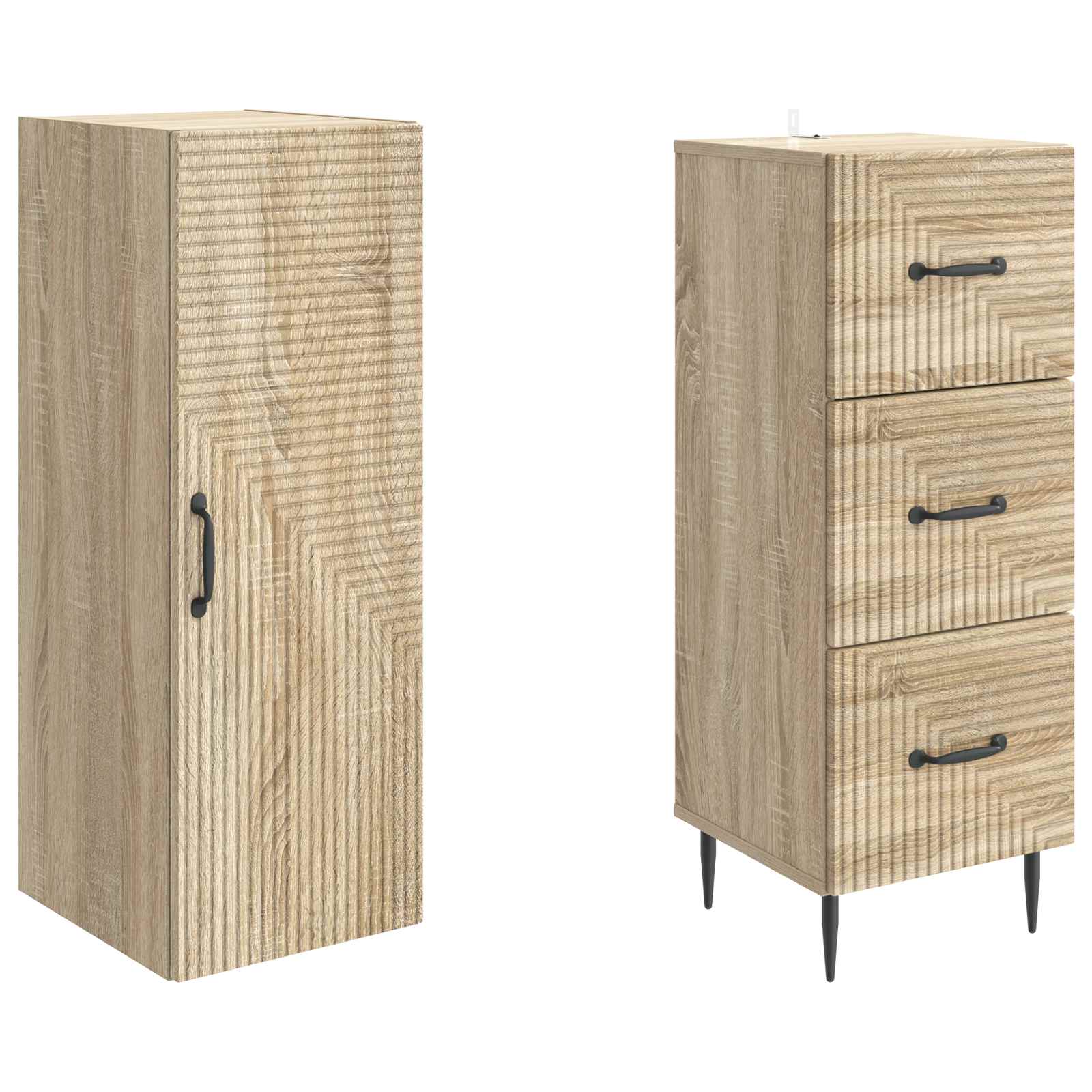 Spintelė 2 pcs Sonoma ąžuolas 33 x 34,5 x 90 cm