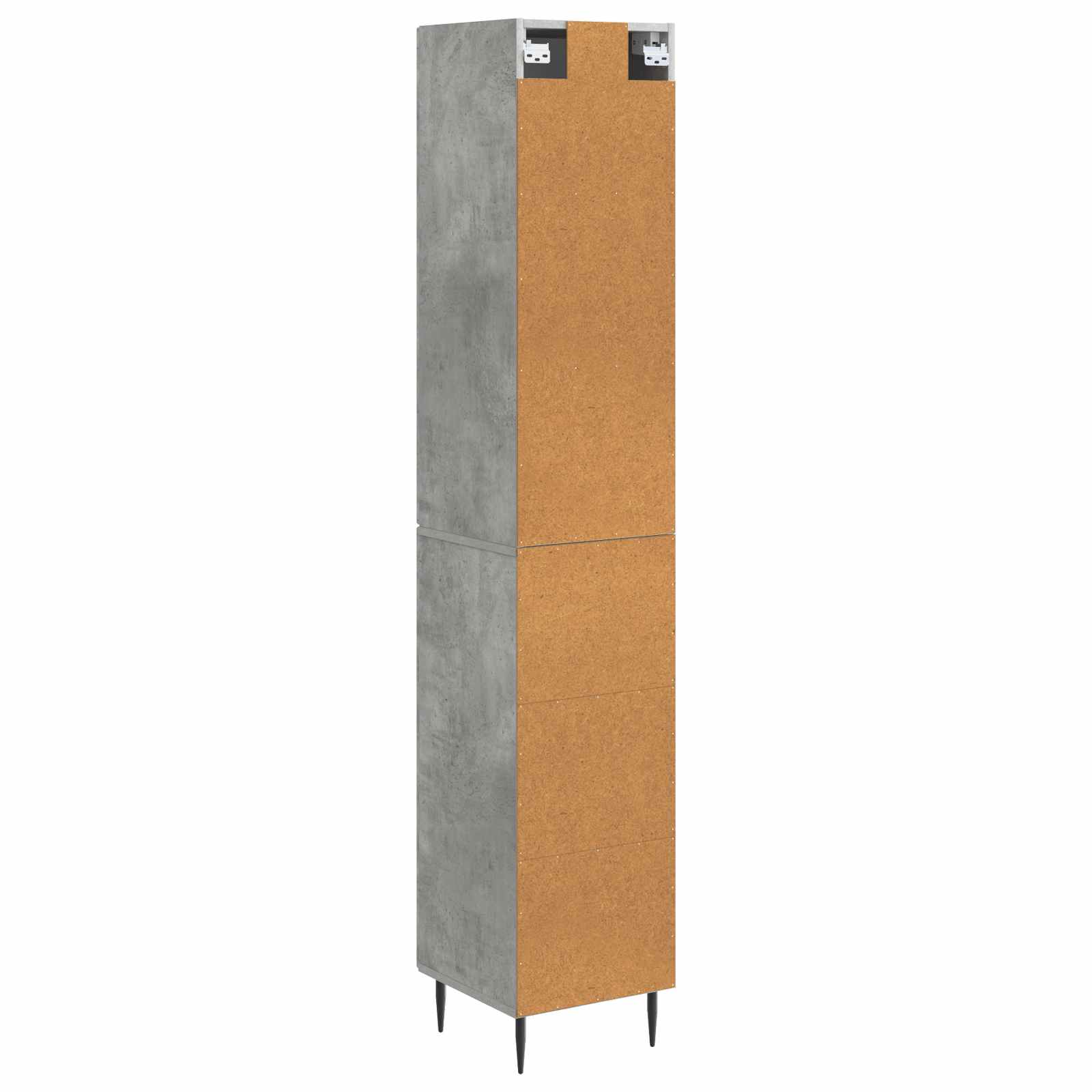 Spintelė 2 pcs Betono pilka 33 x 34,5 x 90 cm Apdirbta mediena