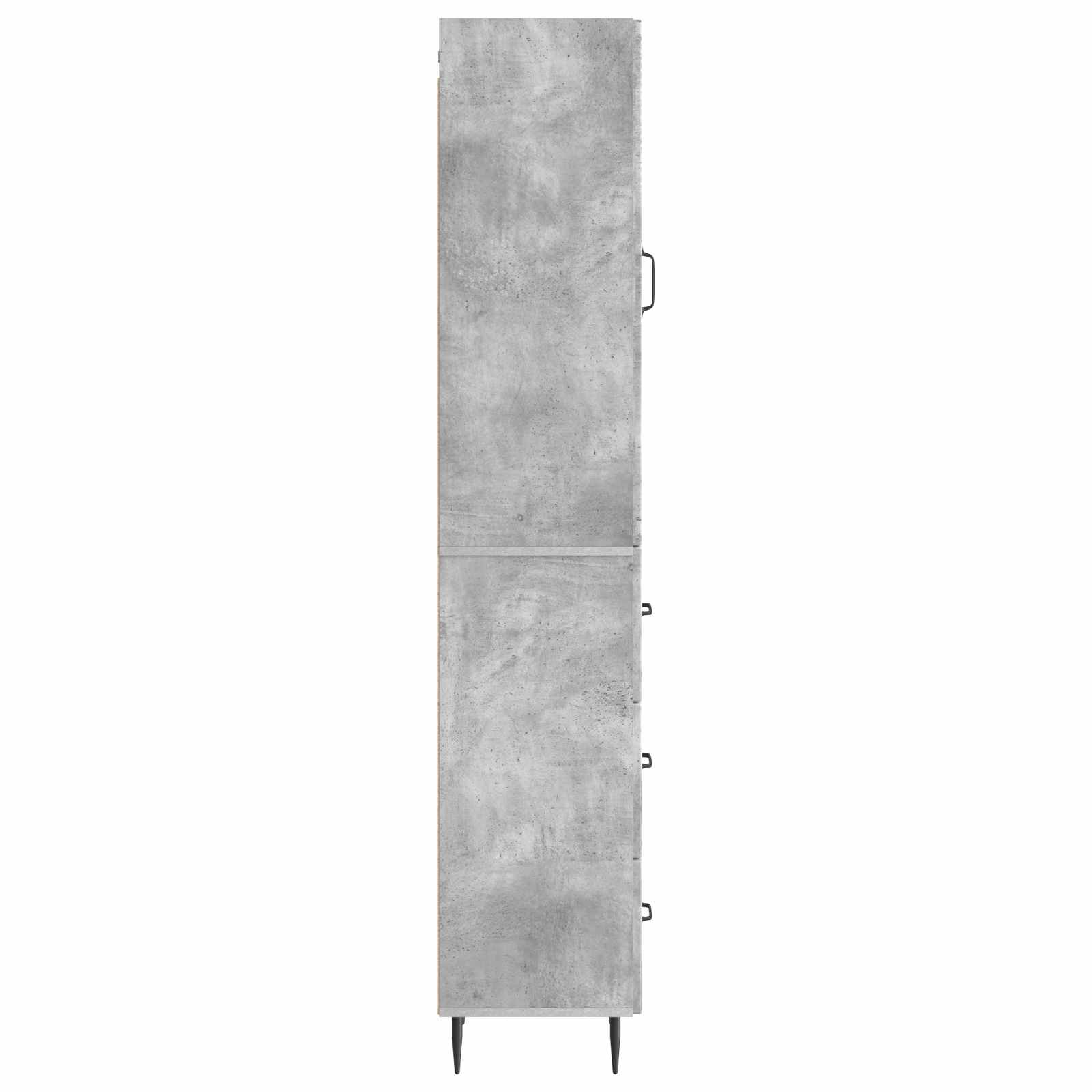 Spintelė 2 pcs Betono pilka 33 x 34,5 x 90 cm Apdirbta mediena