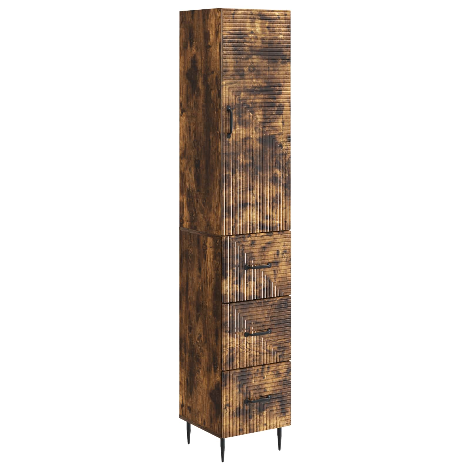 Spintelė 2 pcs Dūminio ąžuolo 33 x 34,5 x 90 cm